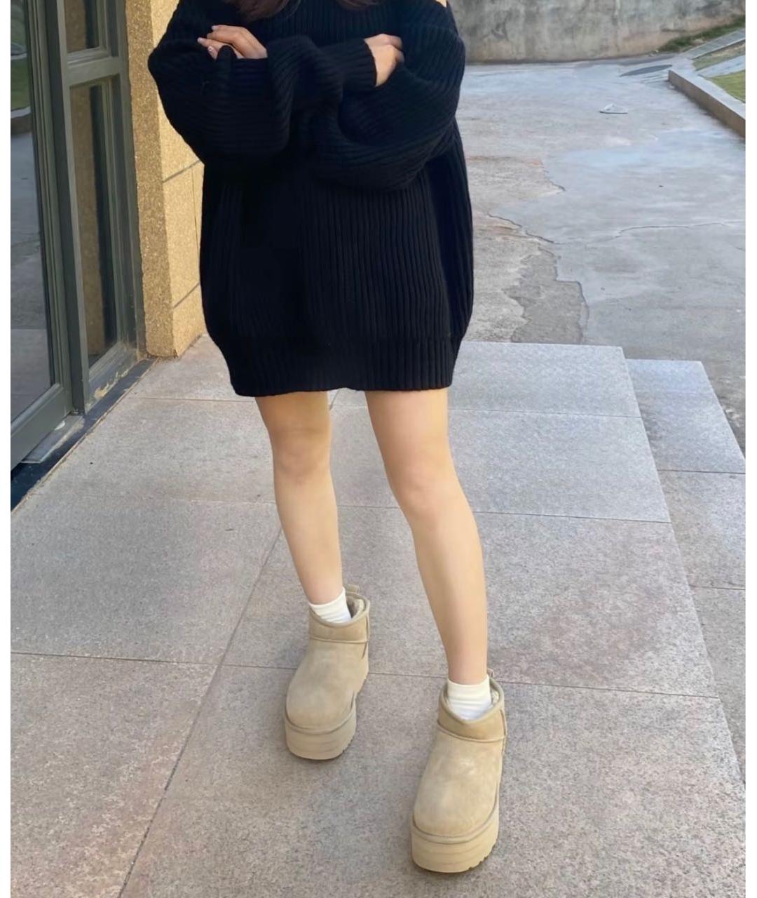 UGG AUSTRALIA Бежевые замшевые ботинки, фото 6