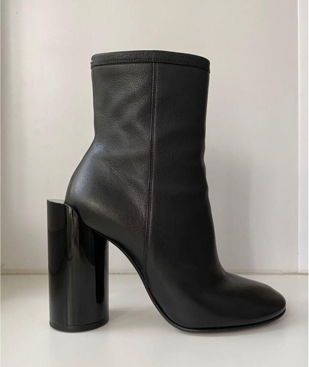 MAISON MARGIELA Черные кожаные ботильоны, фото 9