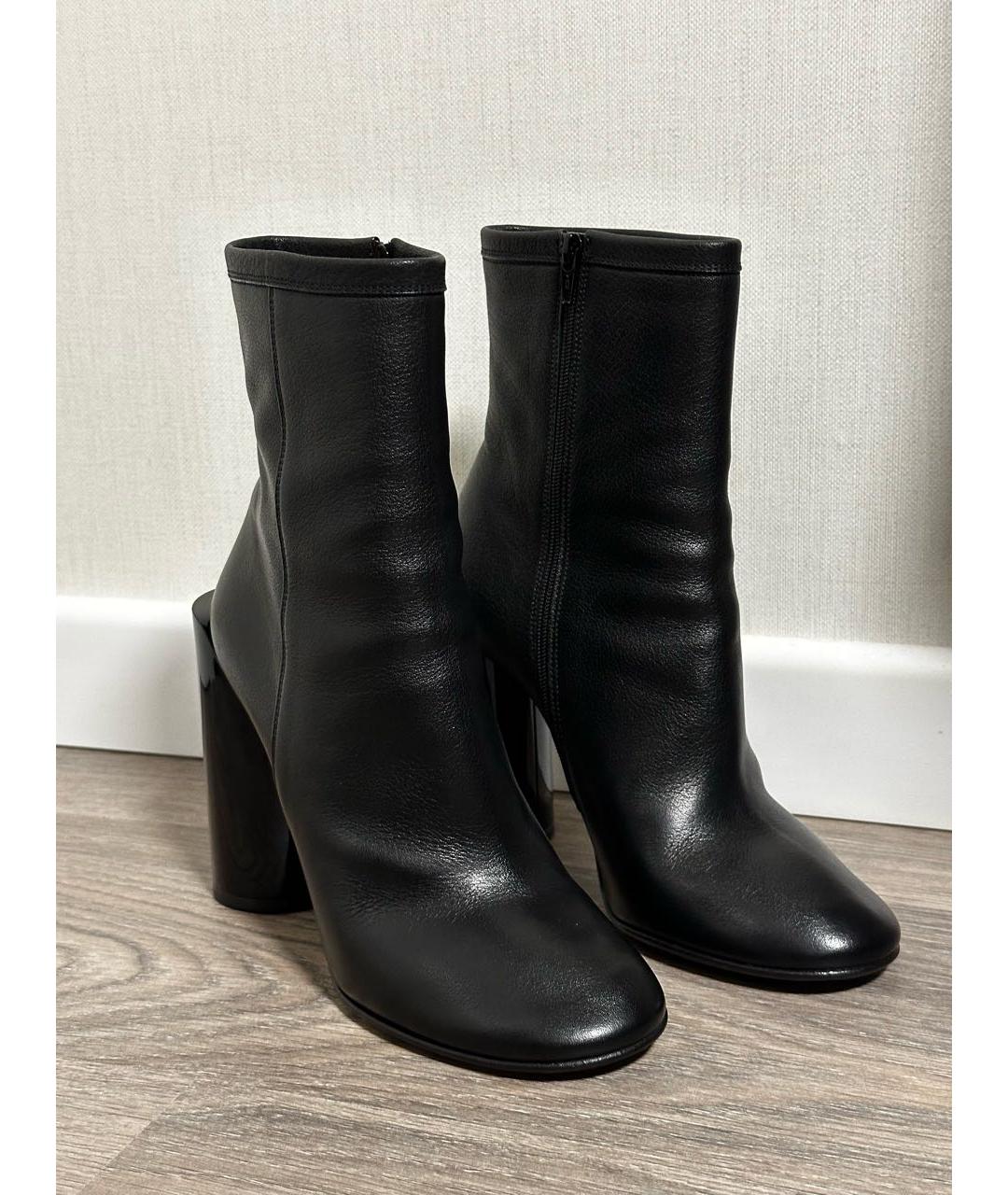 MAISON MARGIELA Черные кожаные ботильоны, фото 2