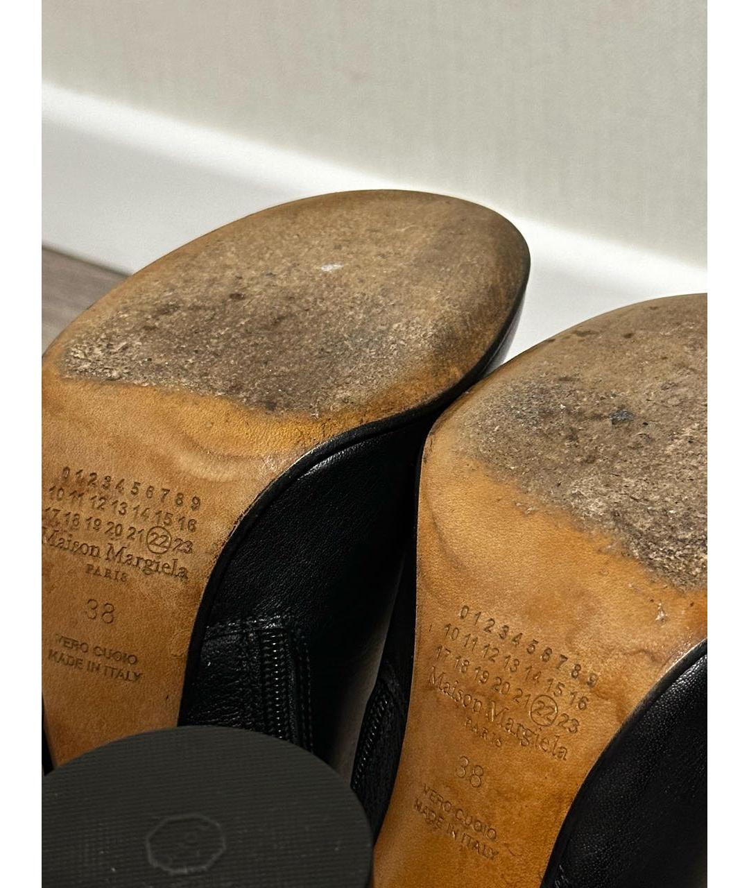 MAISON MARGIELA Черные кожаные ботильоны, фото 6