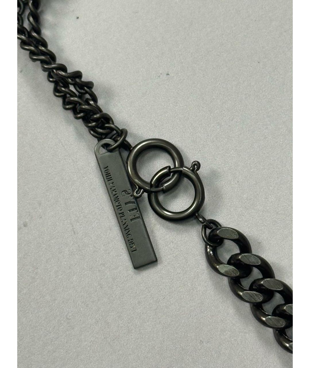 YOHJI YAMAMOTO Черная латунная цепочка/подвеска, фото 4