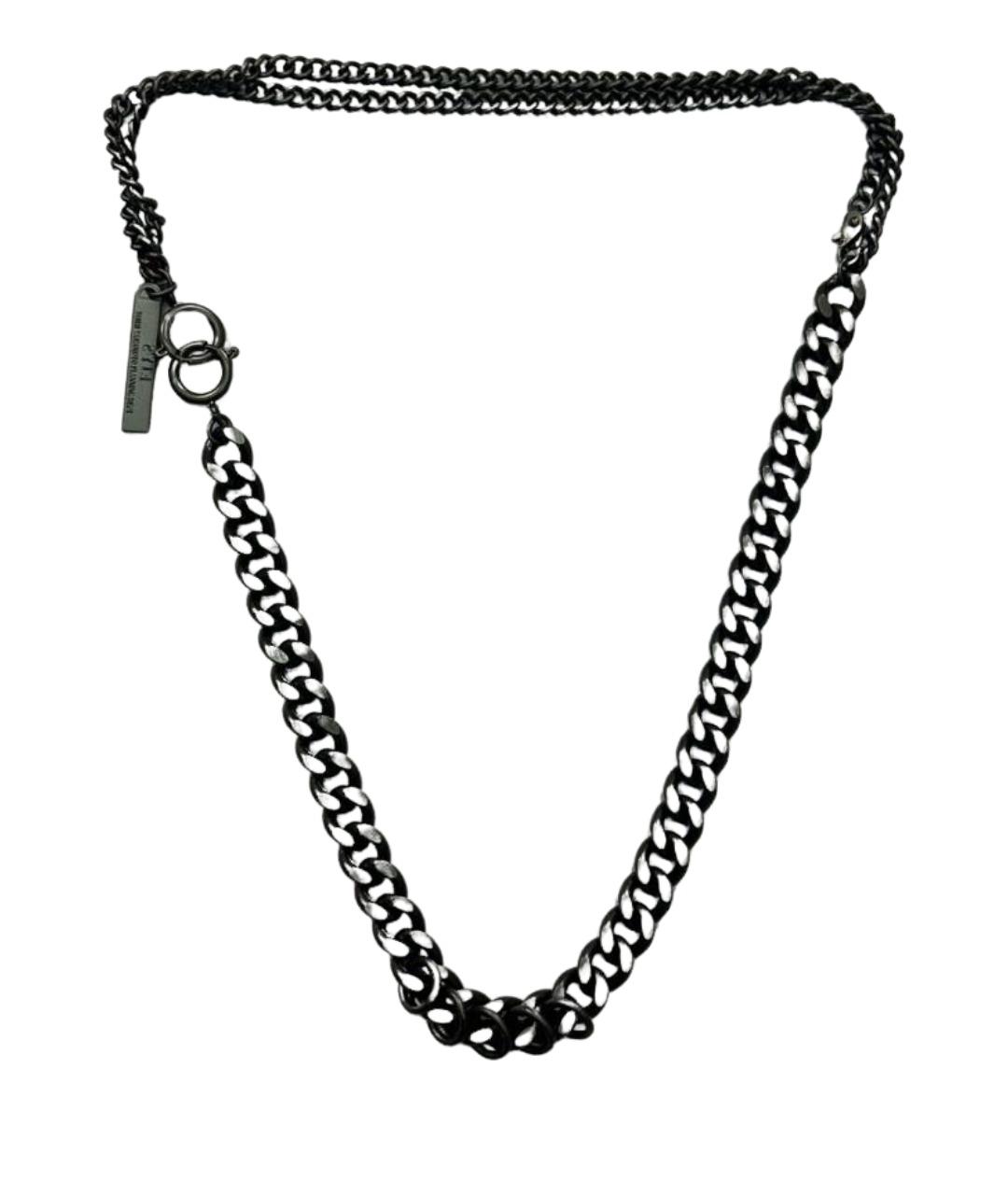 YOHJI YAMAMOTO Черная латунная цепочка/подвеска, фото 1