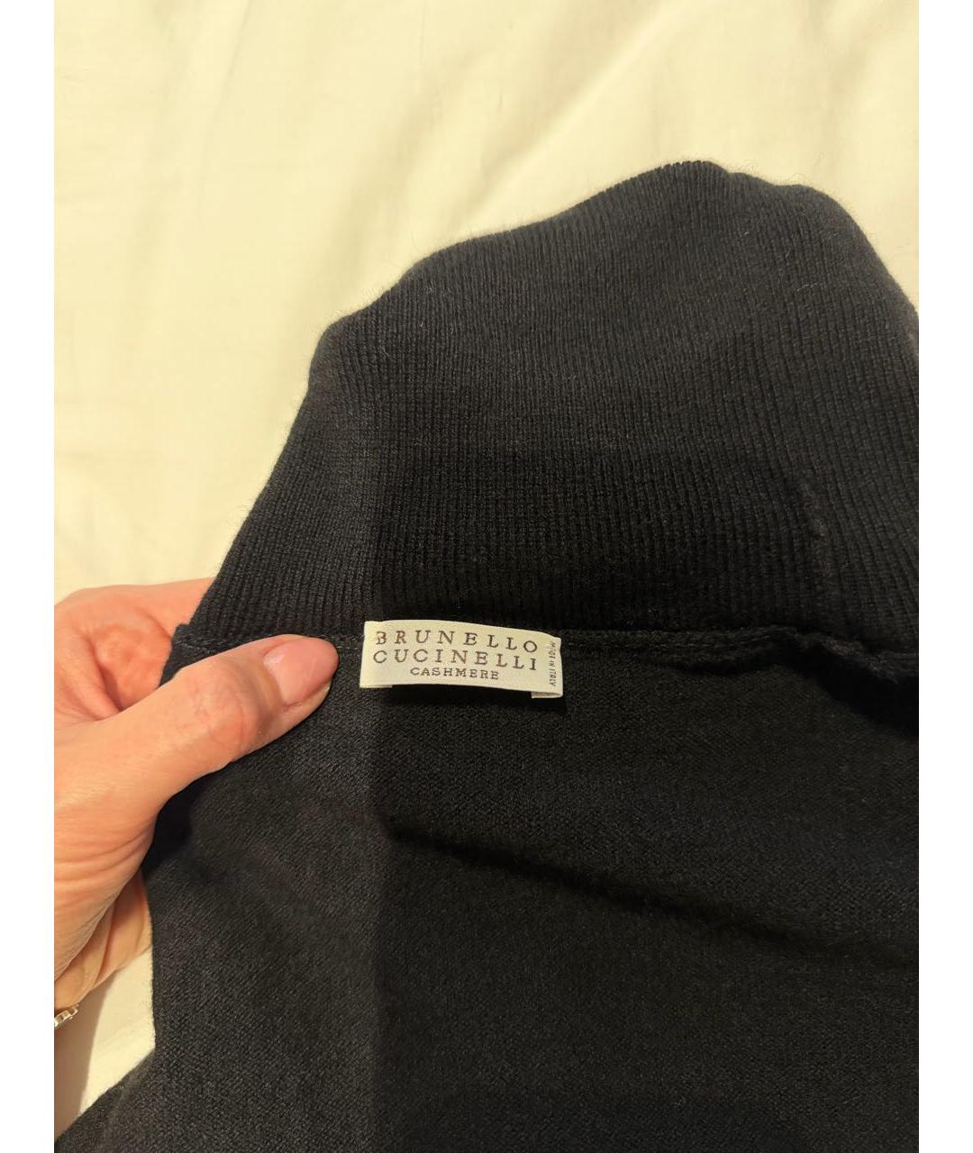 BRUNELLO CUCINELLI Черная кашемировая водолазка, фото 3