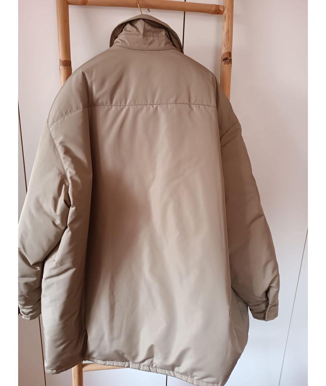 MIU MIU Бежевая полиэстеровая куртка, фото 2
