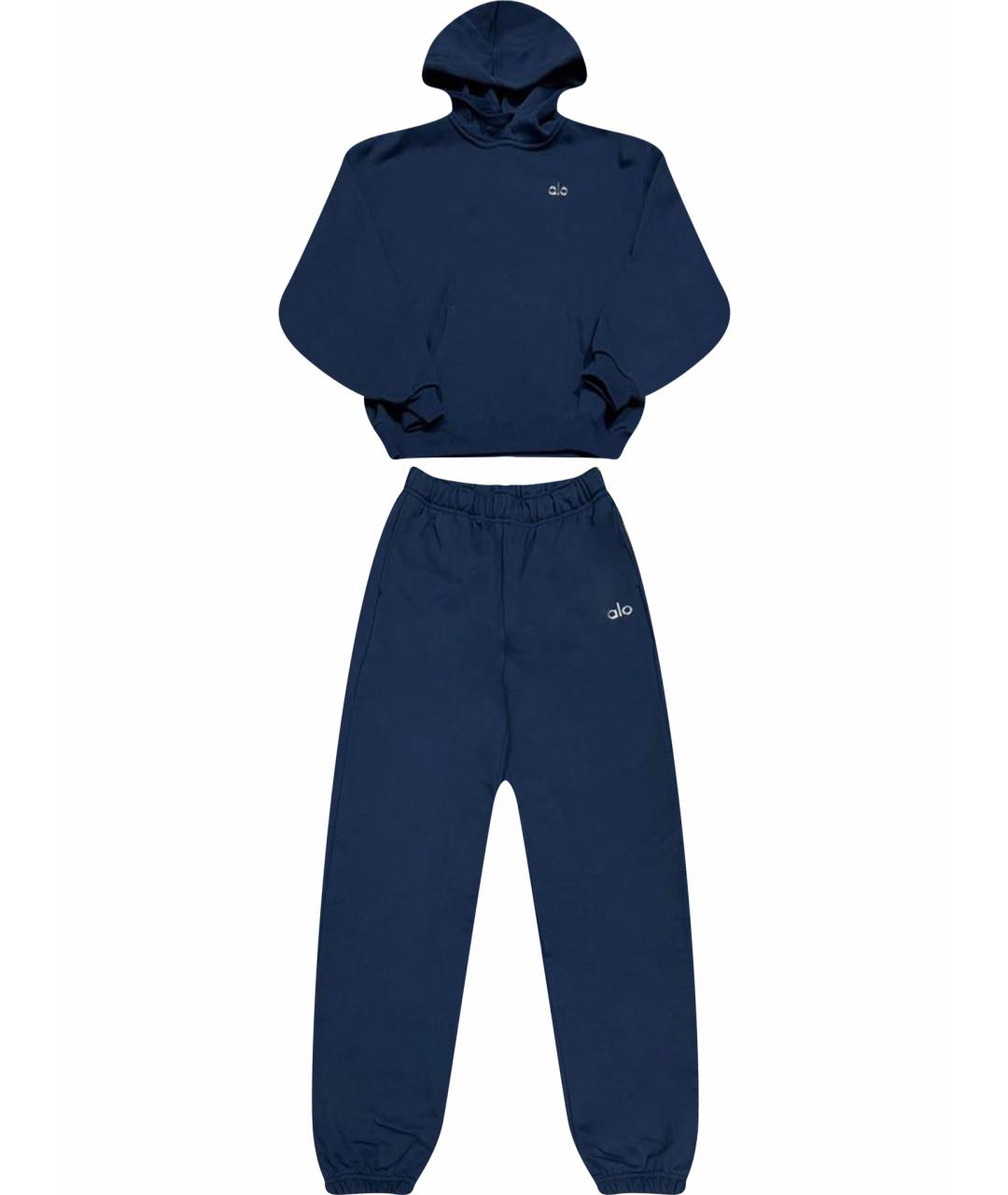ALO YOGA Синий хлопковый спортивные костюмы, фото 1