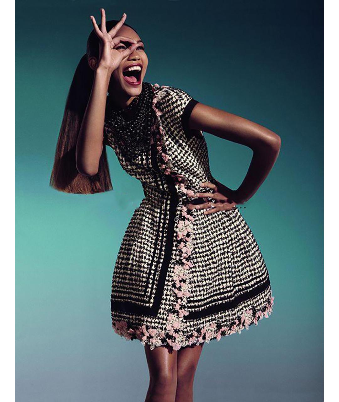 CHANEL Мульти твидовое платье, фото 4