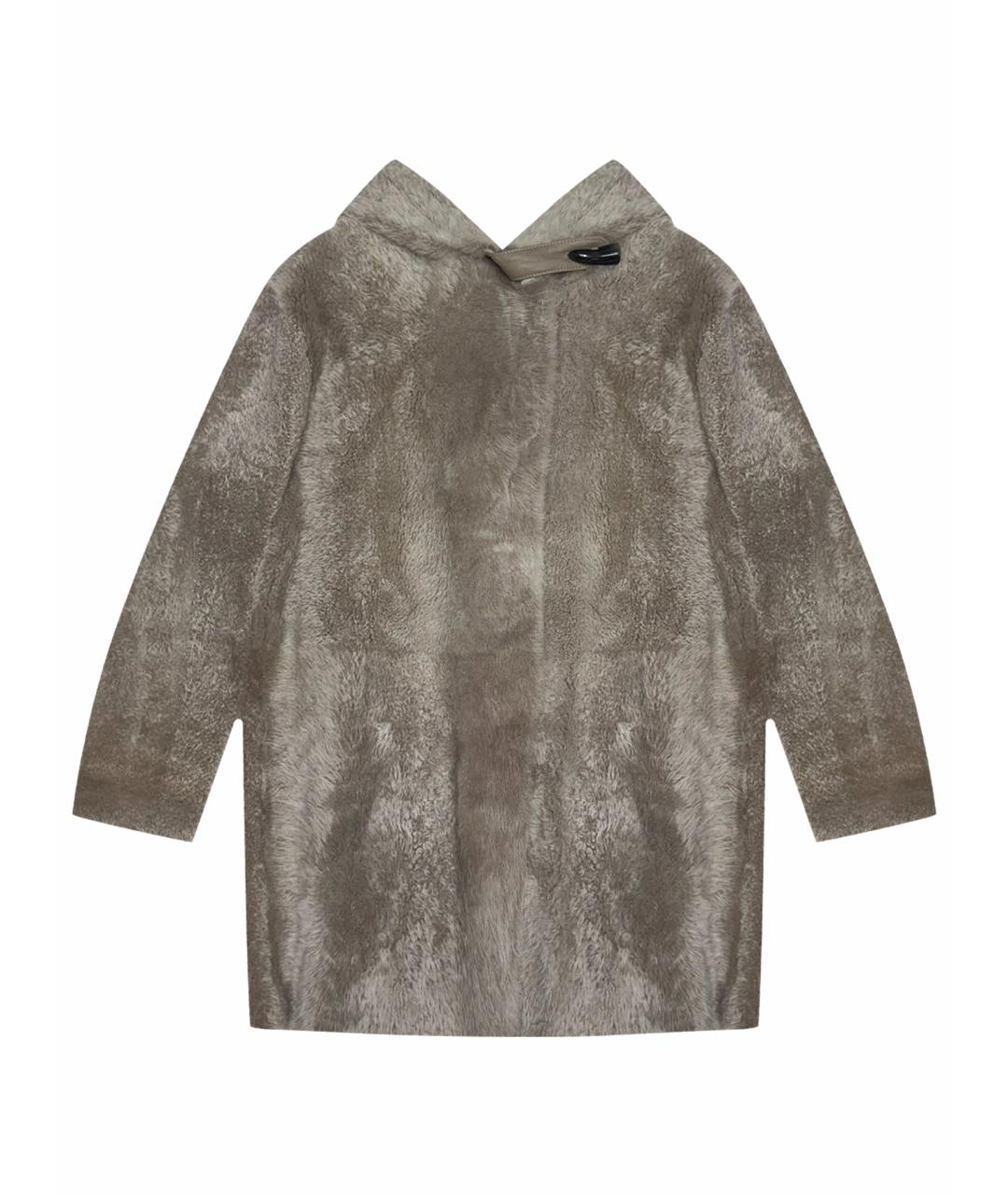 KITON Серая шерстяная дубленка, фото 1