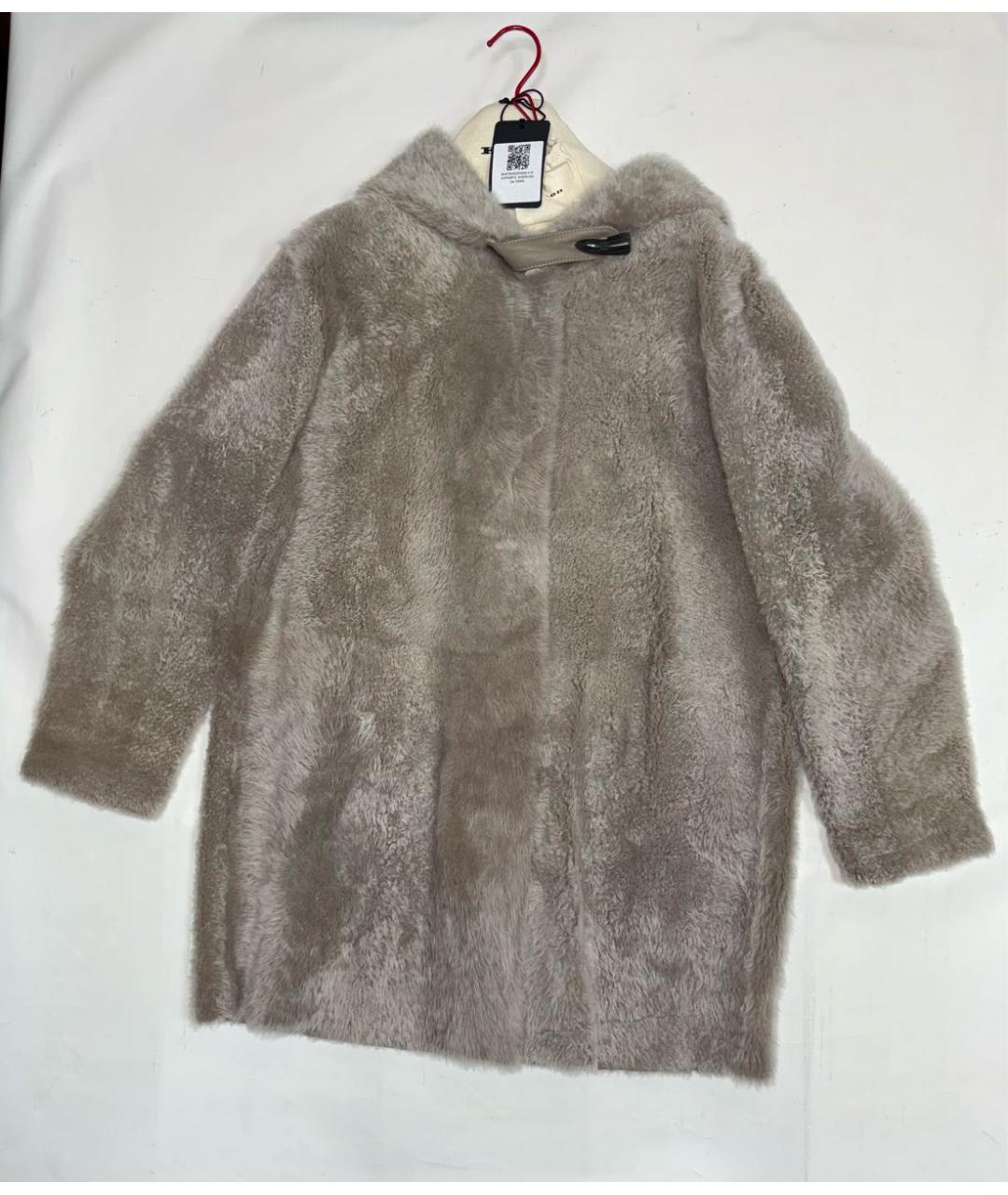 KITON Серая шерстяная дубленка, фото 7