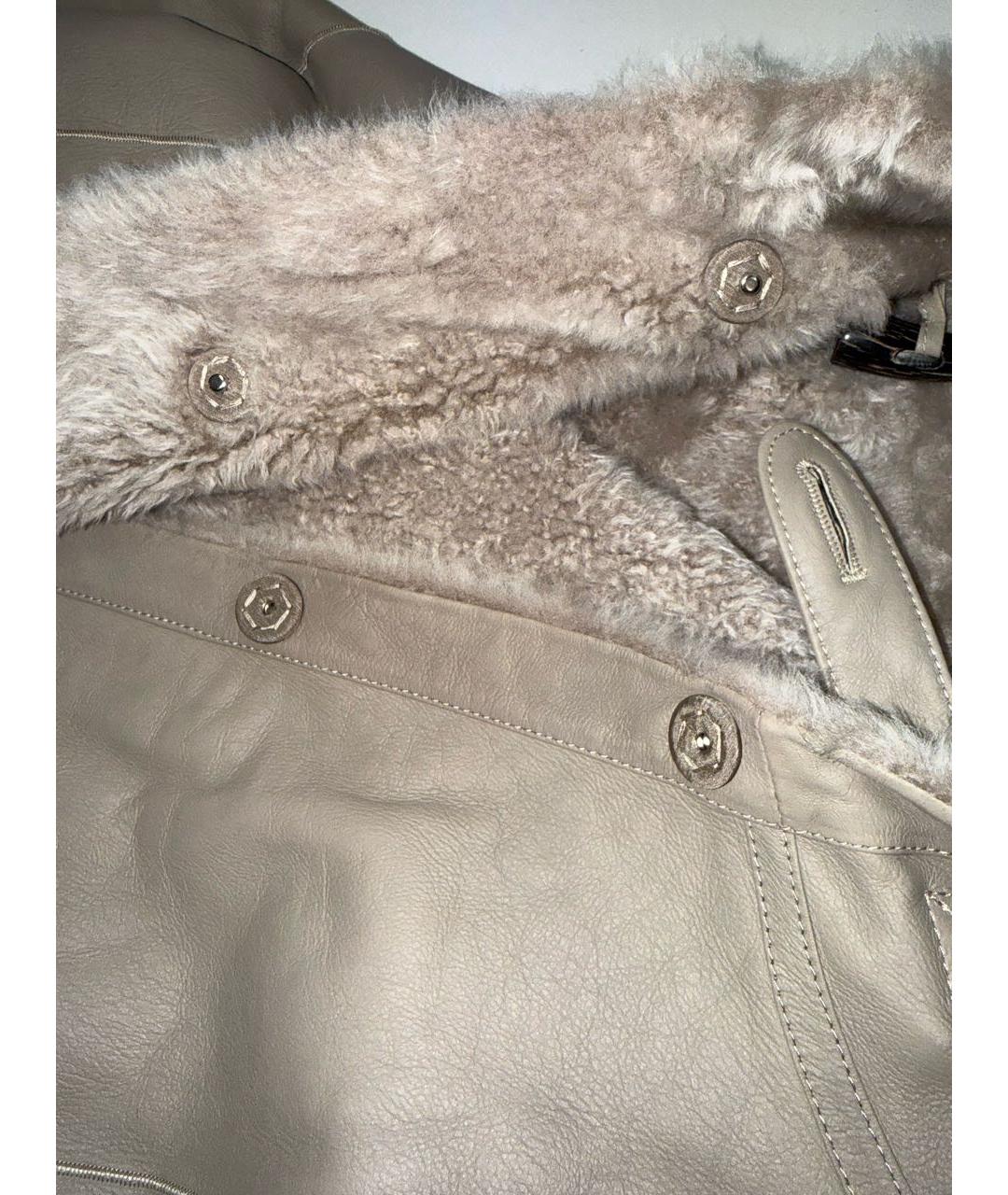 KITON Серая шерстяная дубленка, фото 3