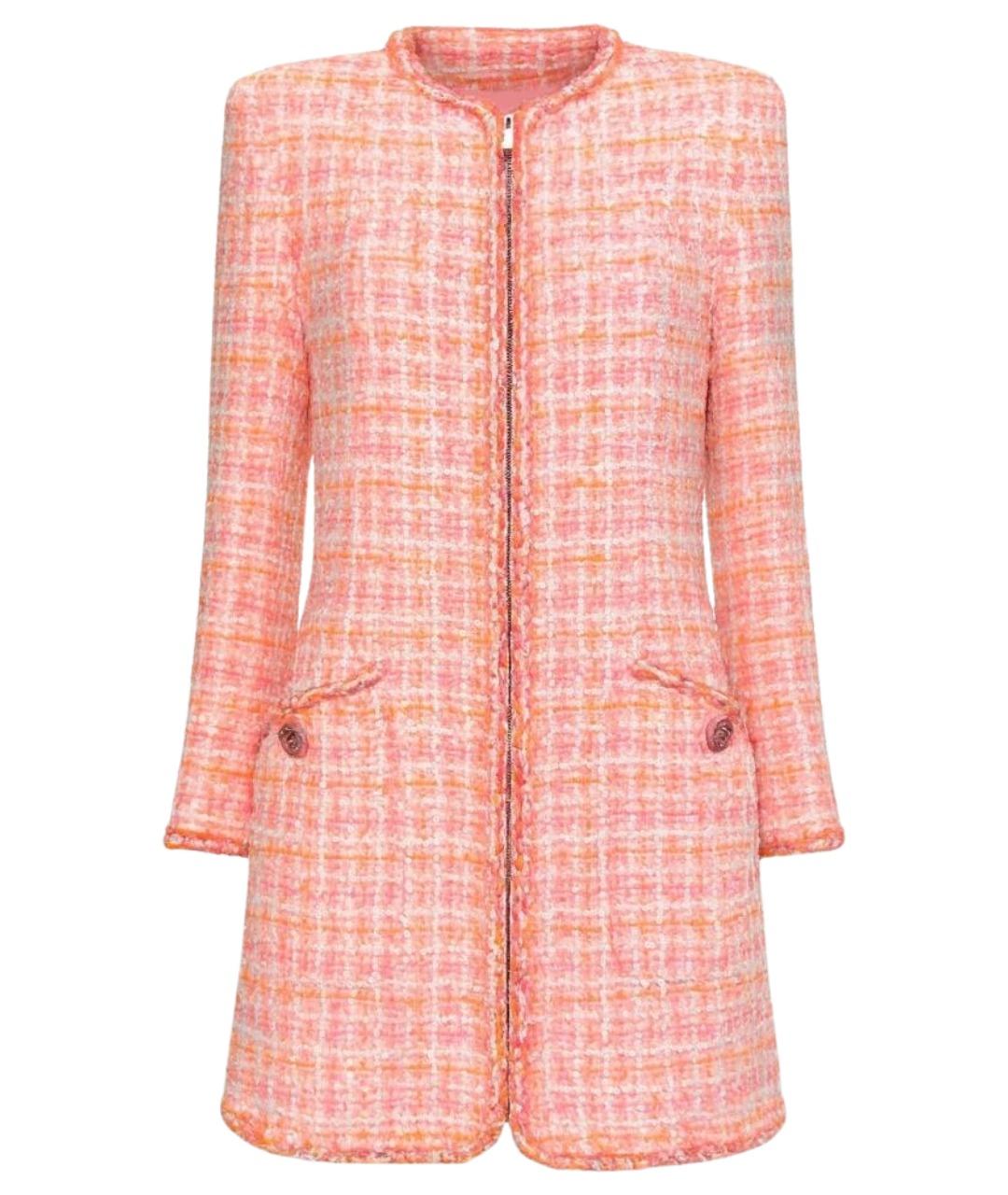 CHANEL Розовый твидовый жакет/пиджак, фото 1