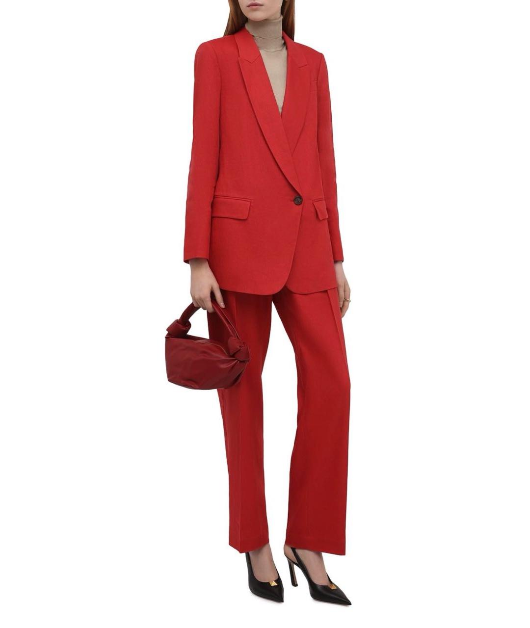 BRUNELLO CUCINELLI Красный льняной жакет/пиджак, фото 6