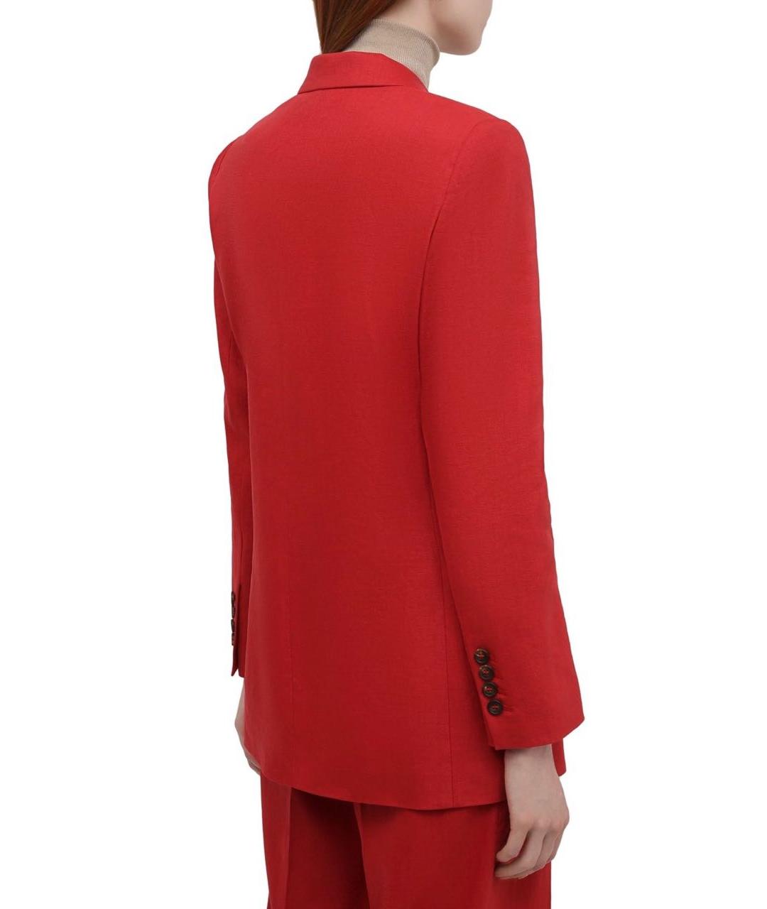 BRUNELLO CUCINELLI Красный льняной жакет/пиджак, фото 2