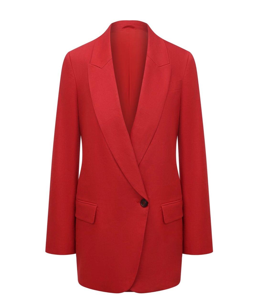 BRUNELLO CUCINELLI Красный льняной жакет/пиджак, фото 1