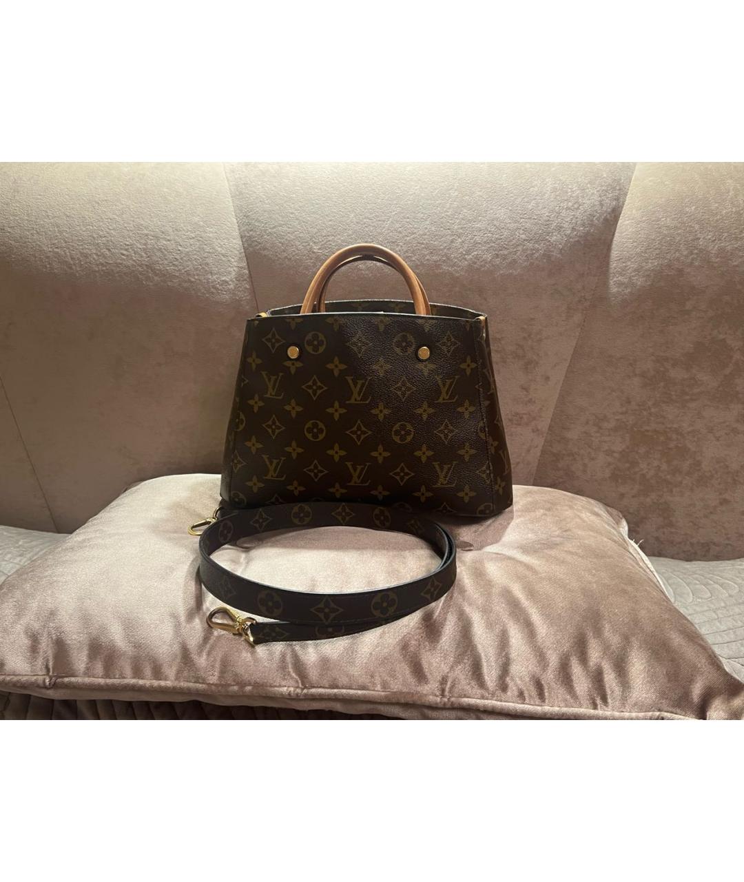 LOUIS VUITTON Коричневая сумка с короткими ручками, фото 2