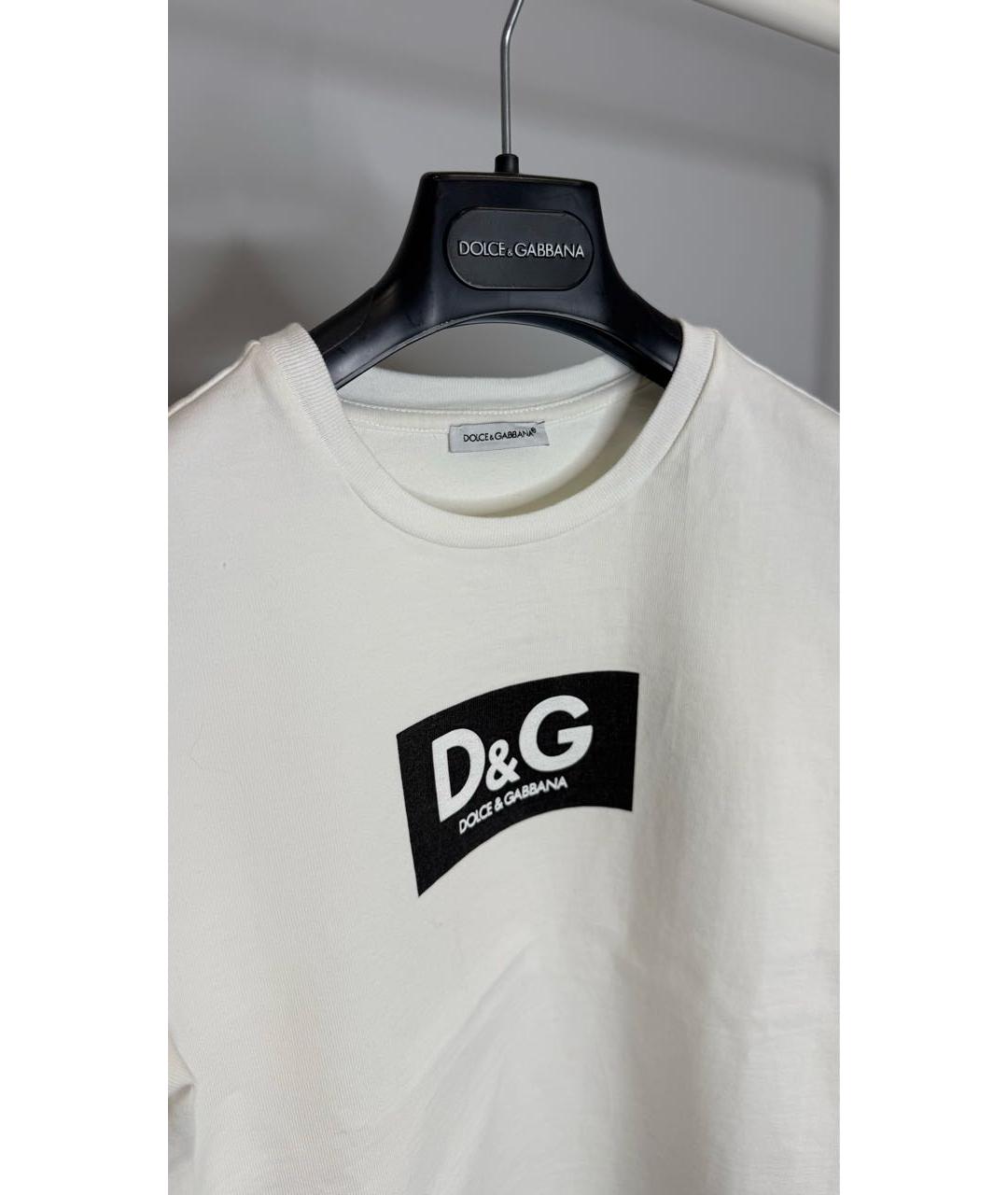 DOLCE & GABBANA KIDS Белая хлопковая детская футболка, фото 3