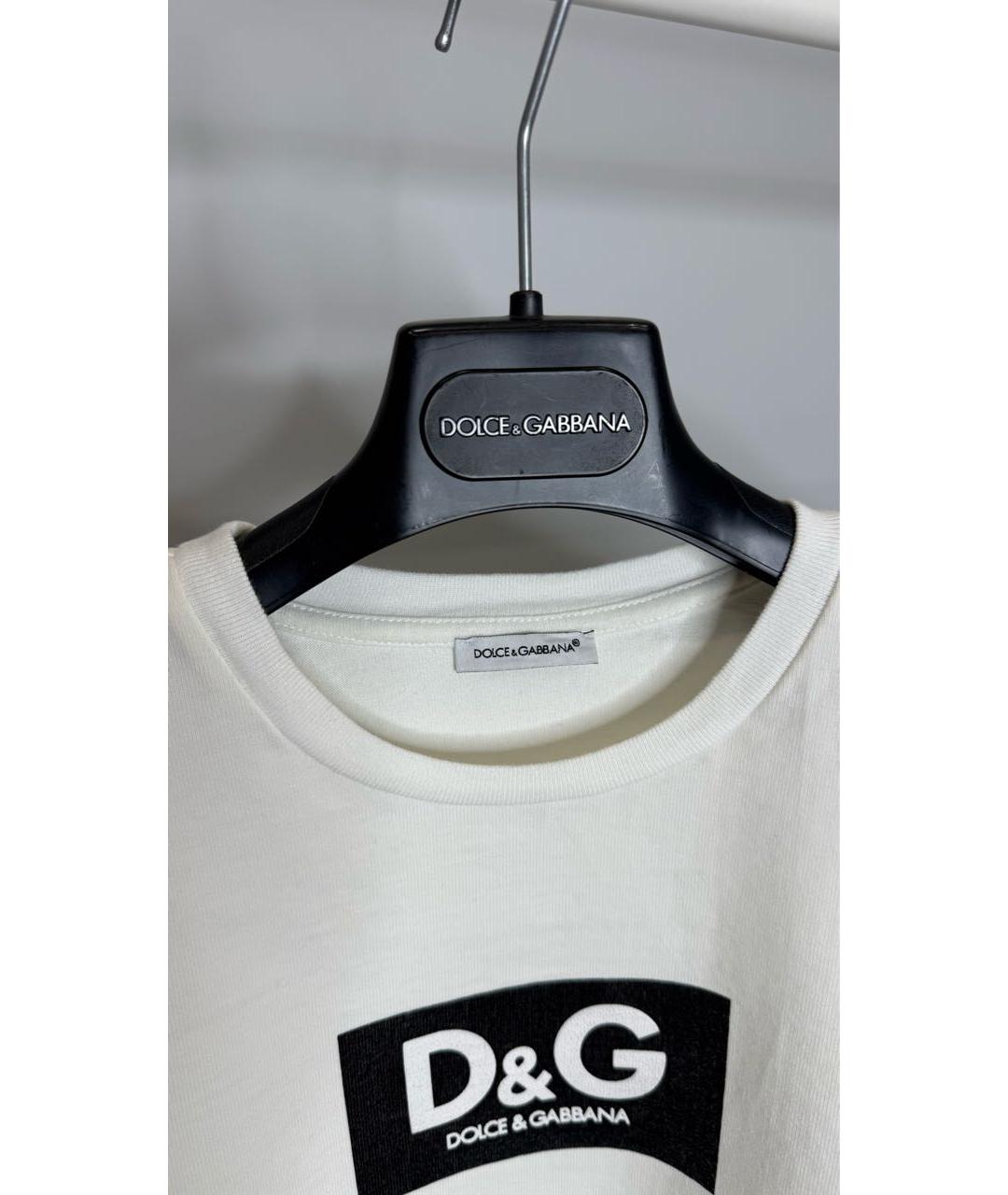 DOLCE & GABBANA KIDS Белая хлопковая детская футболка, фото 4