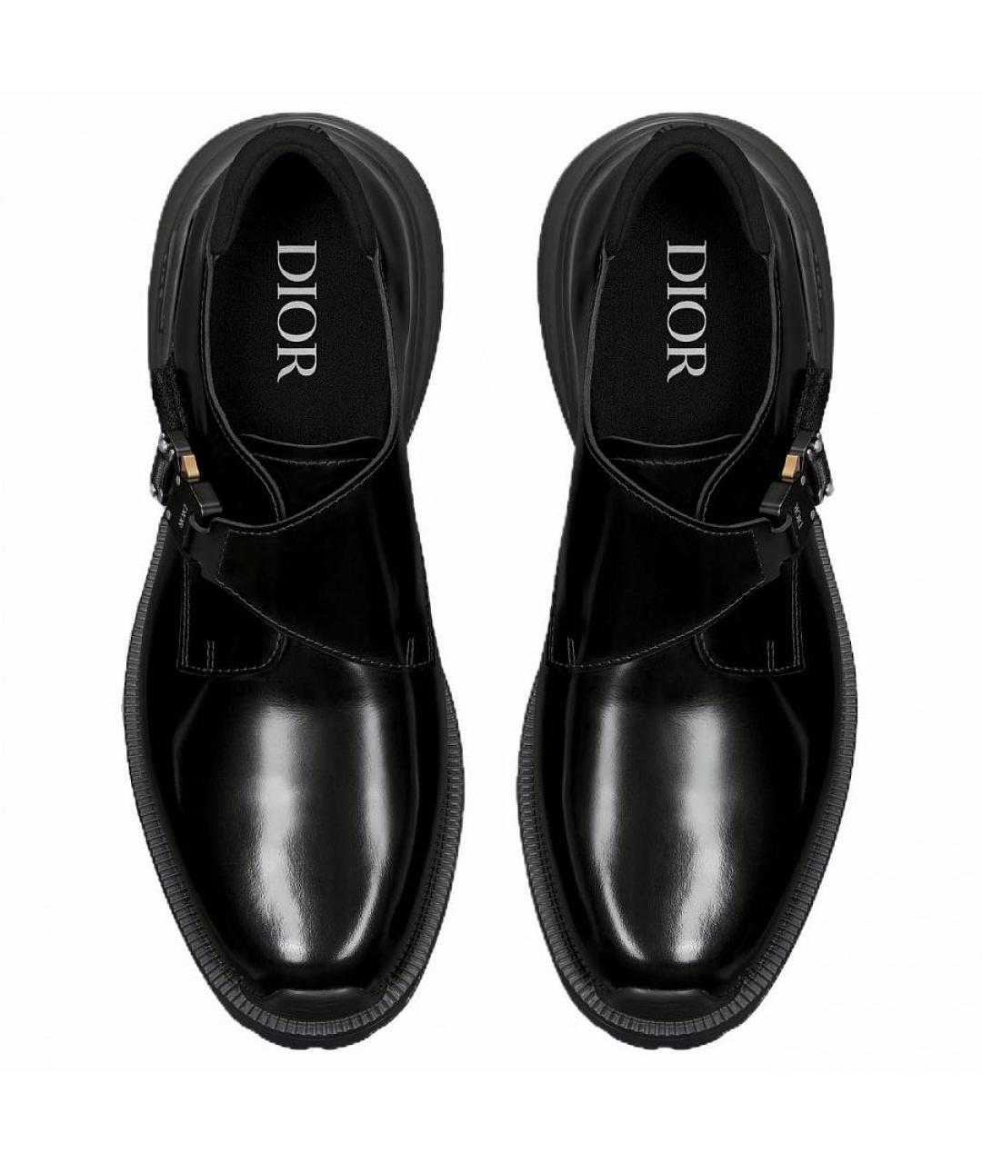 CHRISTIAN DIOR Черные кожаные туфли, фото 4