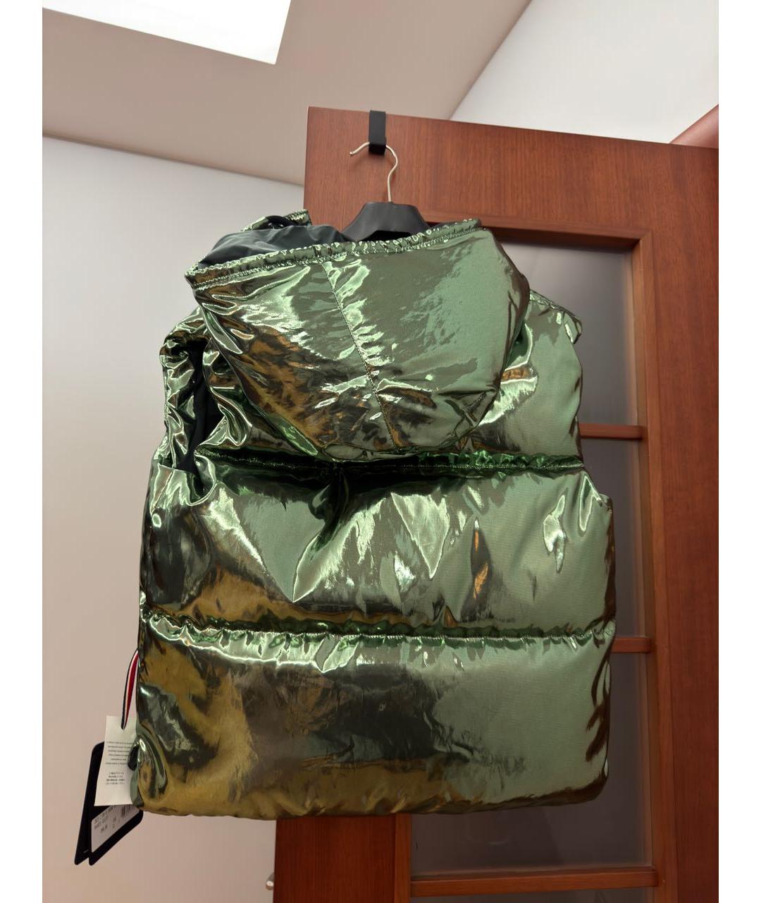 MONCLER GRENOBLE Зеленый полиамидовый жилет, фото 2