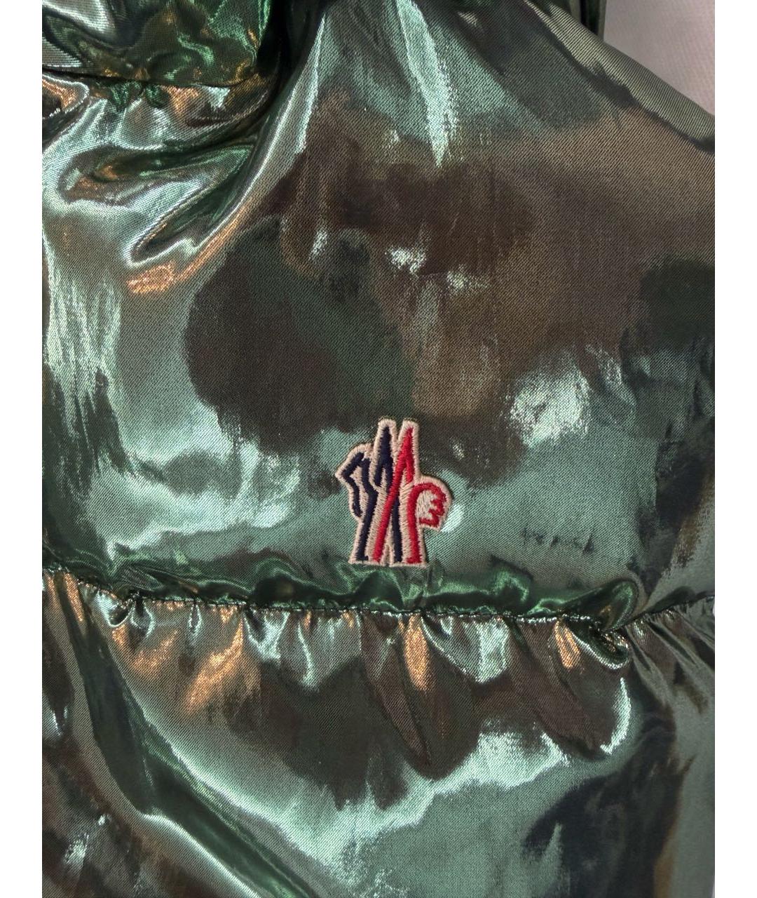 MONCLER GRENOBLE Зеленый полиамидовый жилет, фото 4