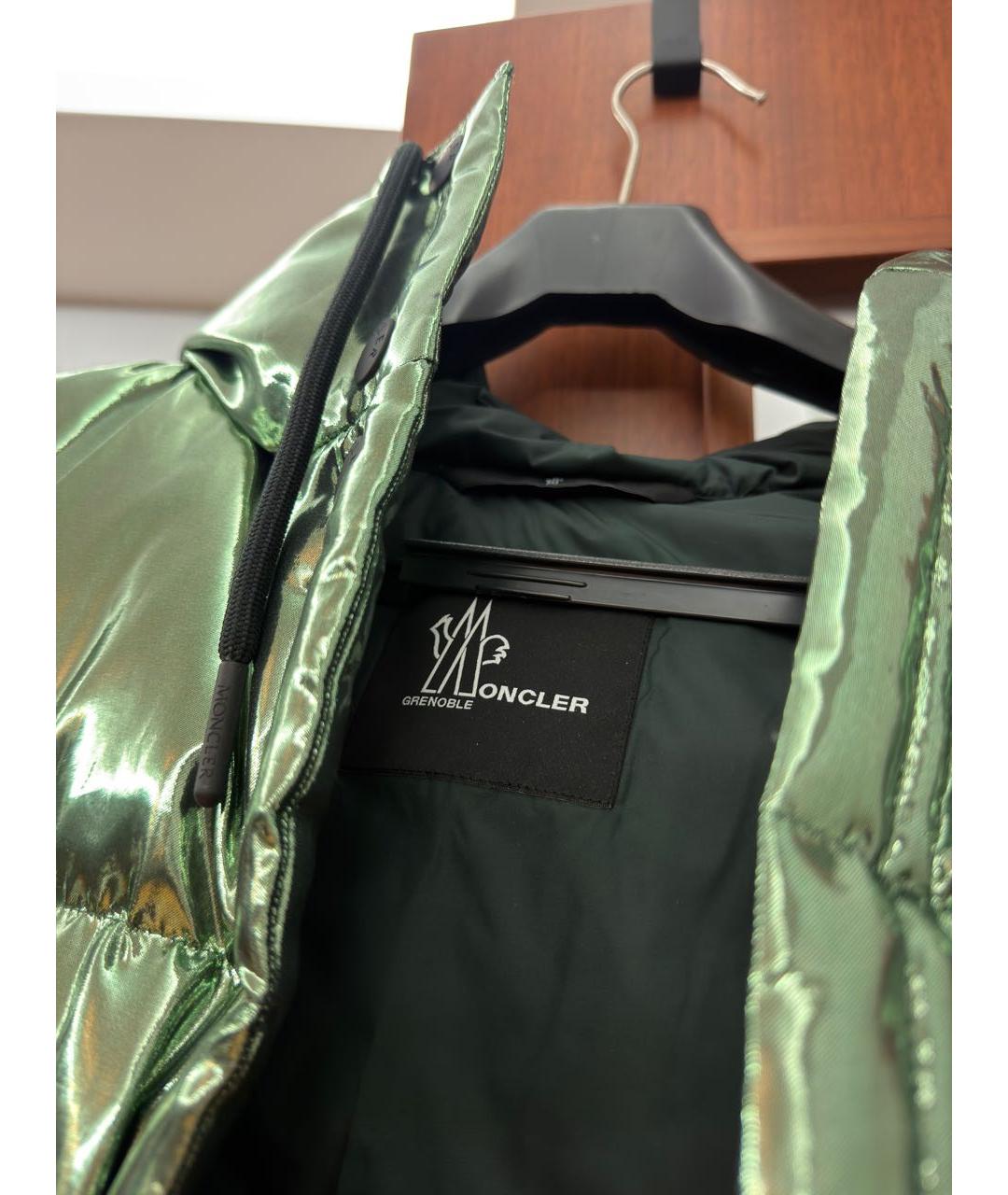 MONCLER GRENOBLE Зеленый полиамидовый жилет, фото 3