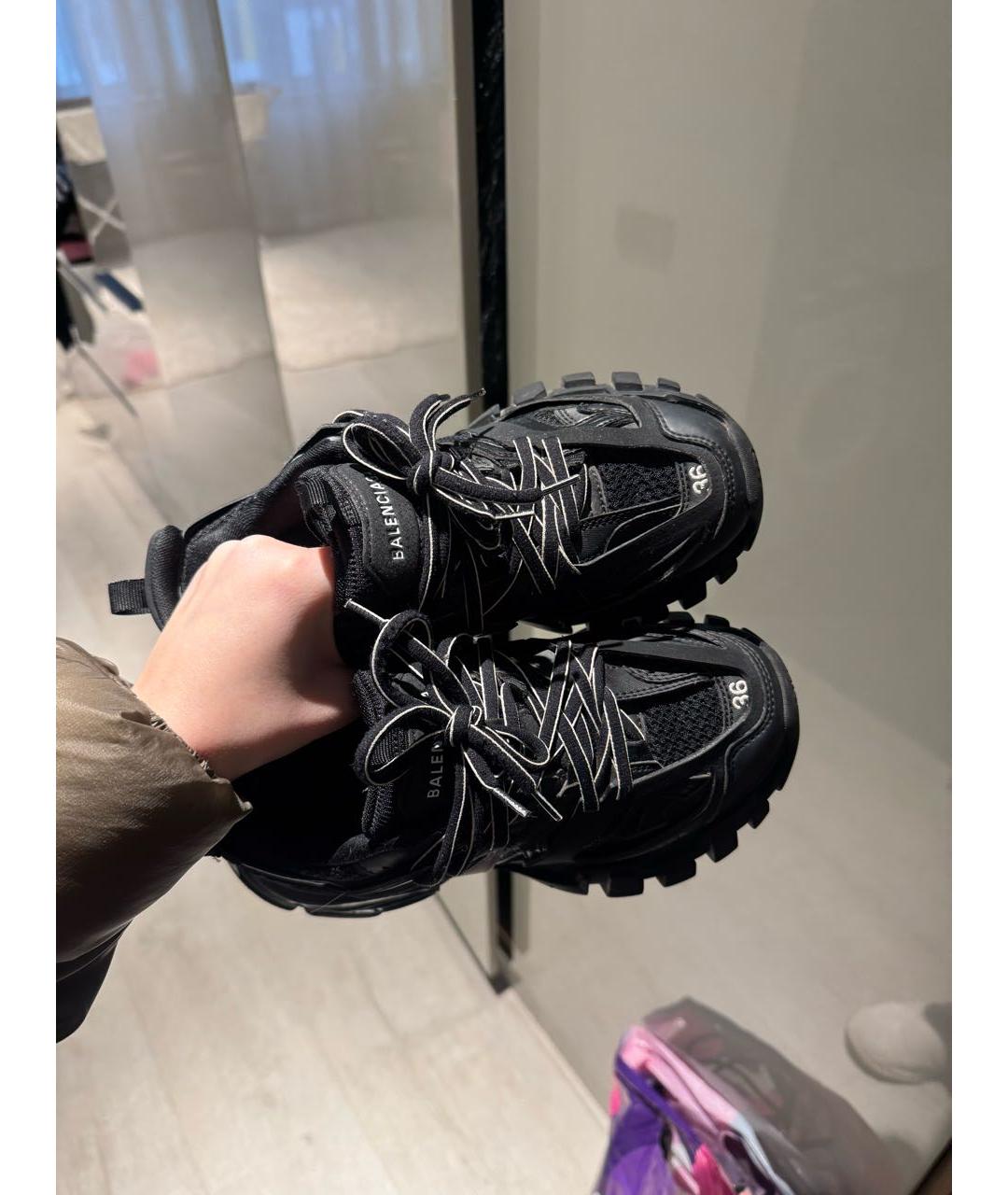 BALENCIAGA Черные текстильные кроссовки, фото 2