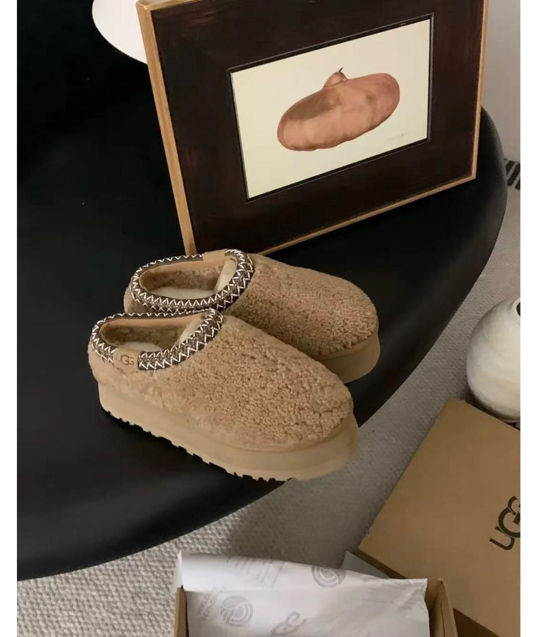 UGG AUSTRALIA Коричневые текстильные мюли, фото 6