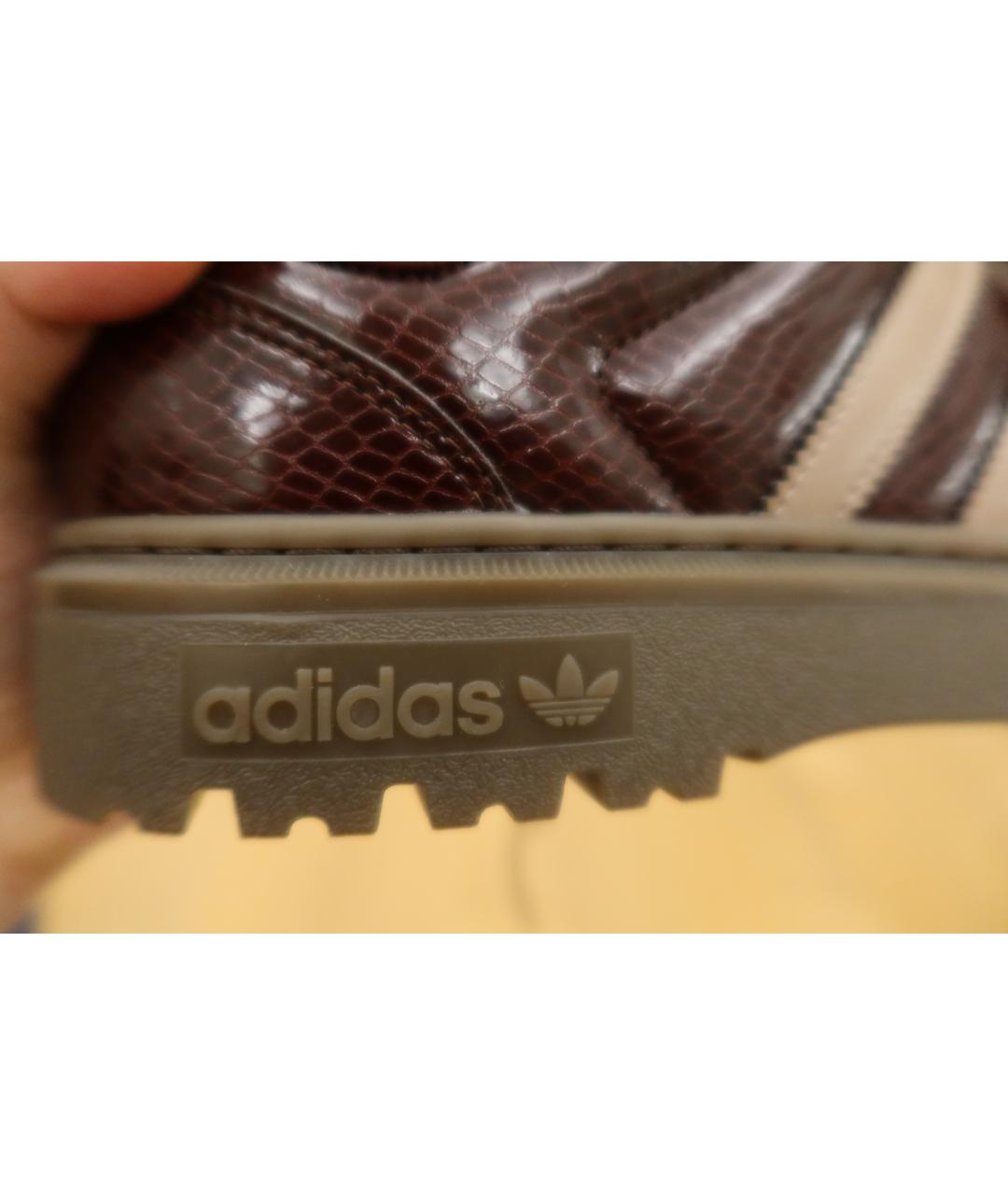 ADIDAS Бордовые кожаные низкие кроссовки / кеды, фото 8