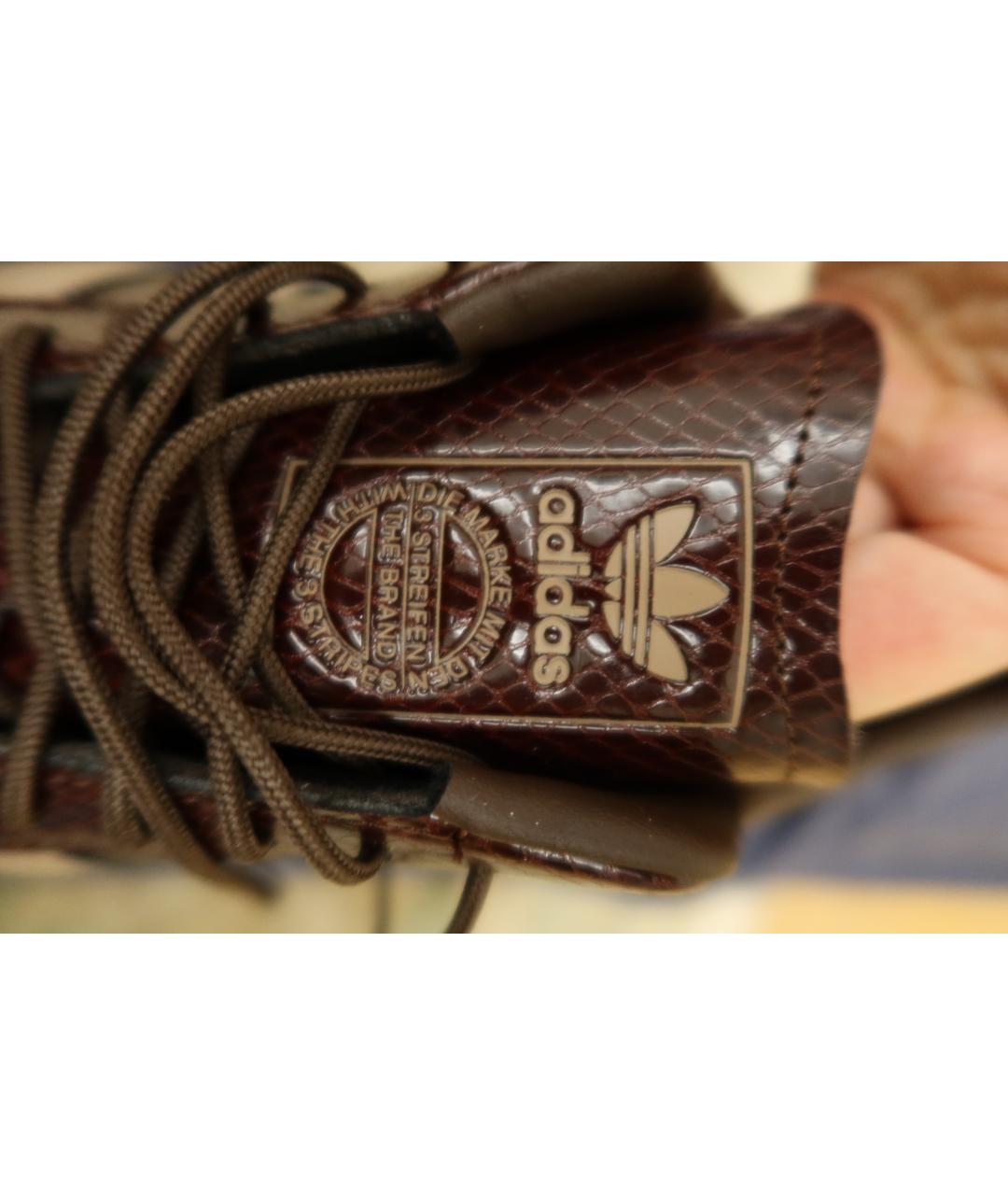 ADIDAS Бордовые кожаные низкие кроссовки / кеды, фото 7