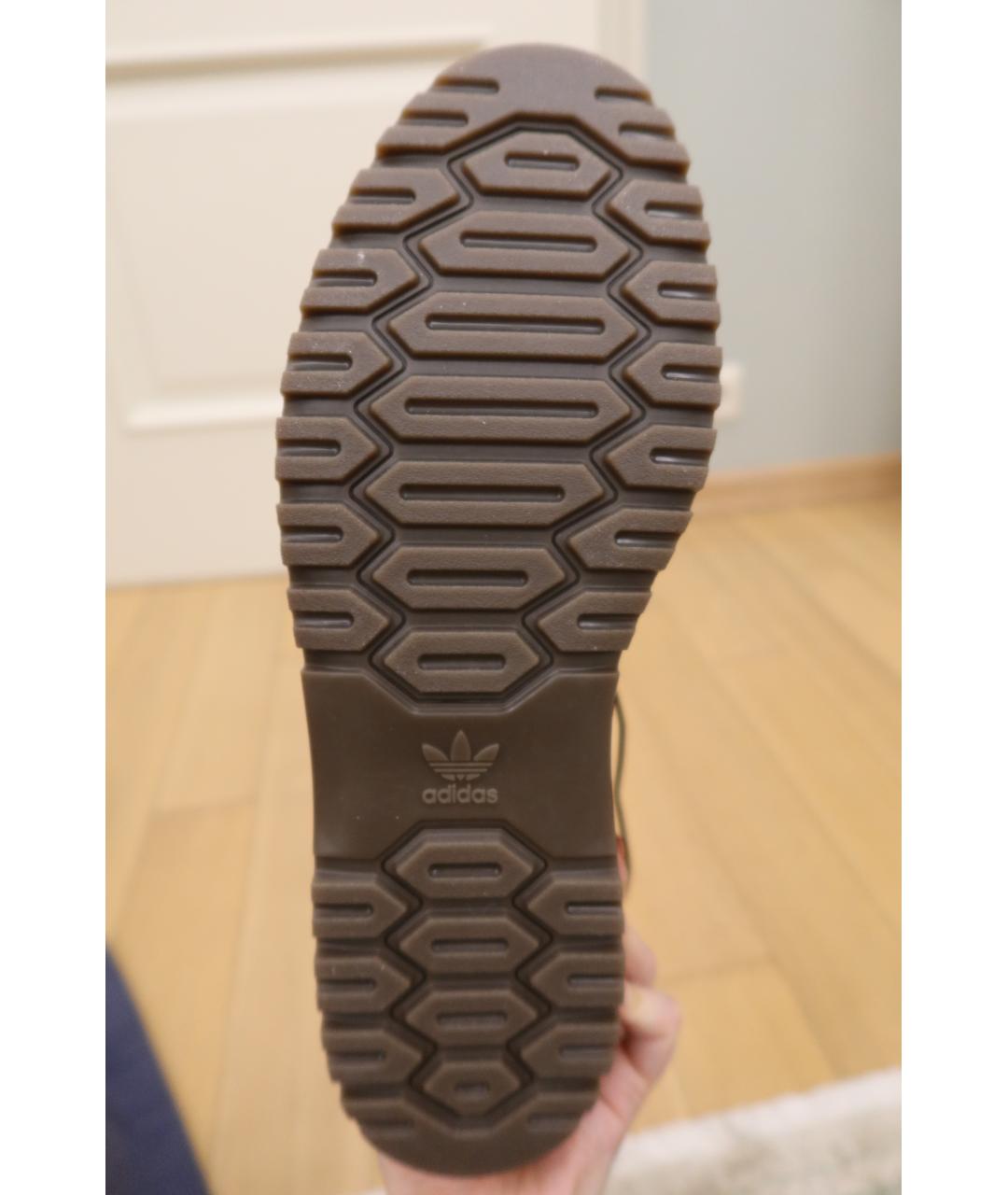 ADIDAS Бордовые кожаные низкие кроссовки / кеды, фото 5