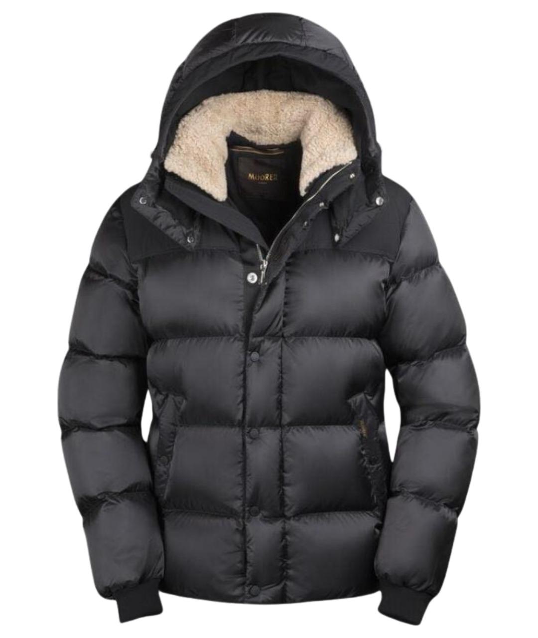 MOORER Черный полиамидовый пуховик, фото 1