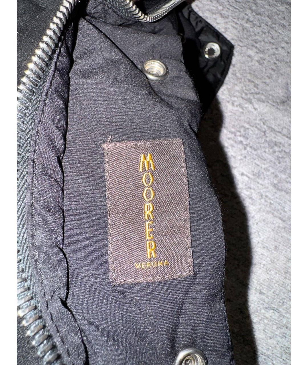 MOORER Черный полиамидовый пуховик, фото 8