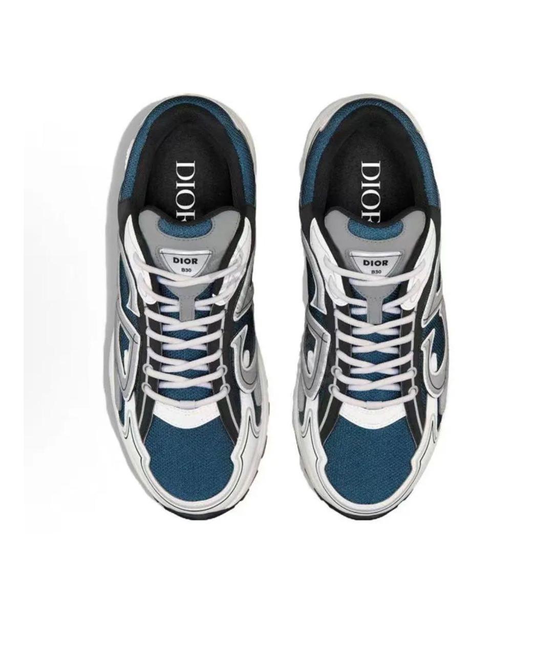 CHRISTIAN DIOR Серые кожаные низкие кроссовки / кеды, фото 3