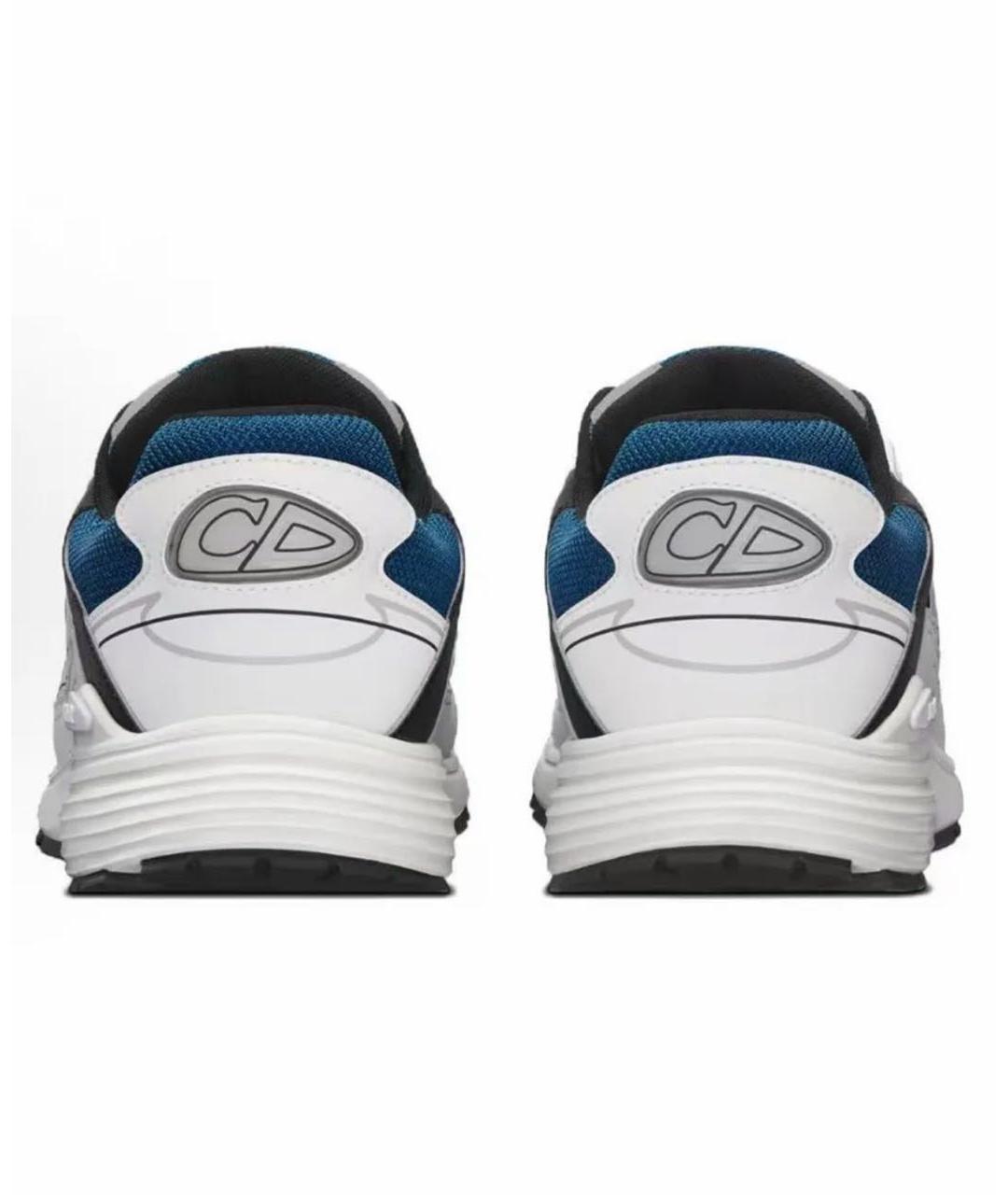 CHRISTIAN DIOR Серые кожаные низкие кроссовки / кеды, фото 4