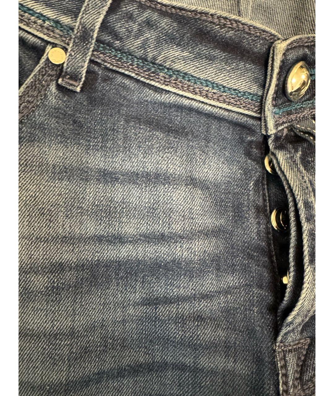 JACOB COHEN Синие хлопко-полиэстеровые джинсы скинни, фото 4