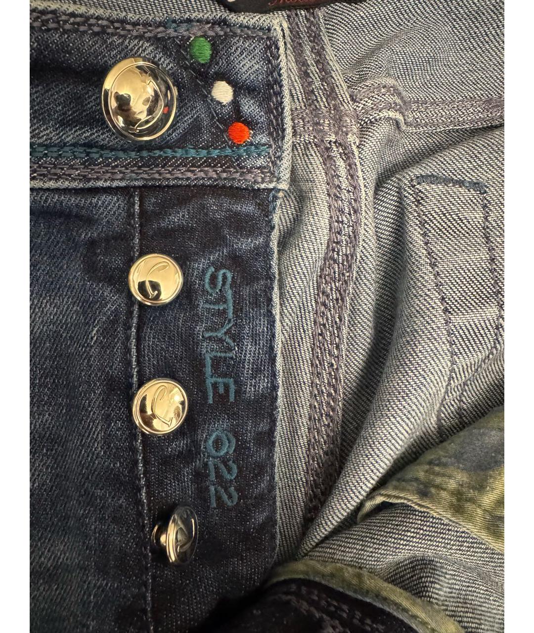 JACOB COHEN Синие хлопко-полиэстеровые джинсы скинни, фото 8