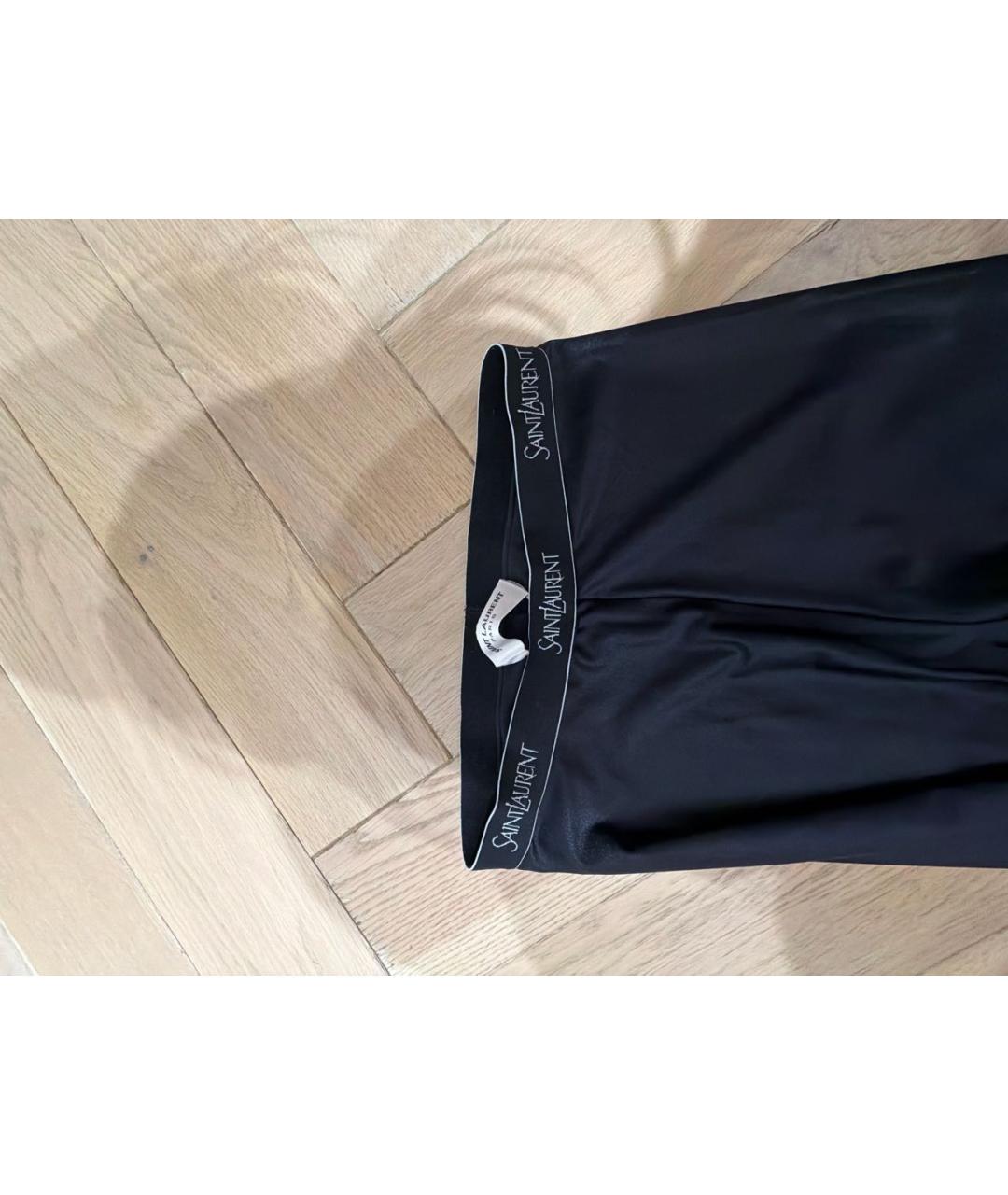 SAINT LAURENT Темно-синие леггинсы и велосипедки, фото 3