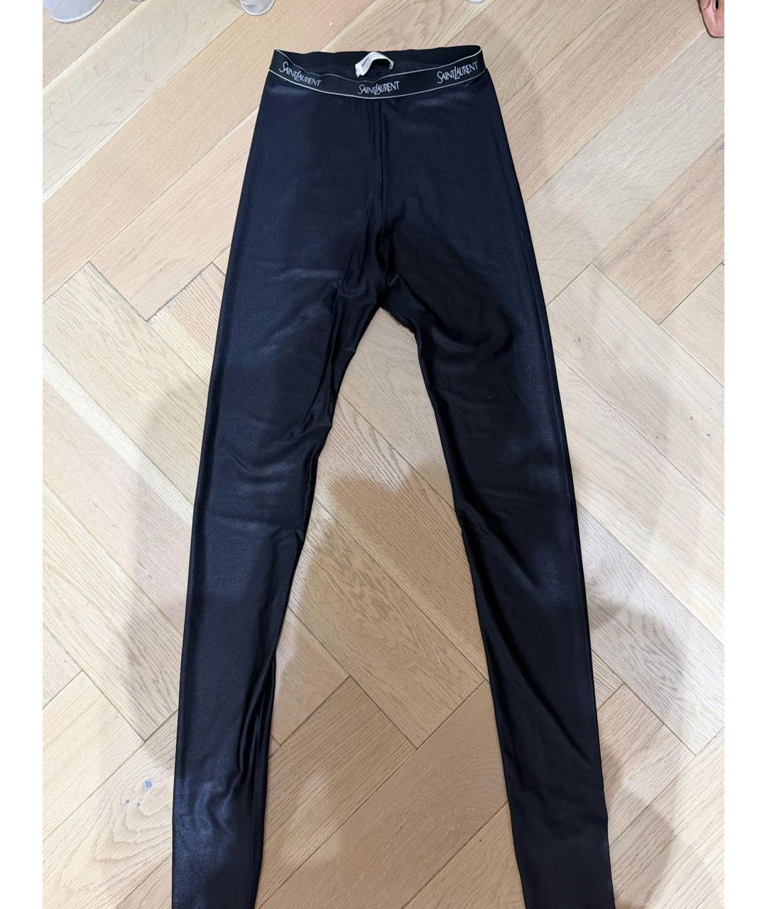 SAINT LAURENT Темно-синие леггинсы и велосипедки, фото 2