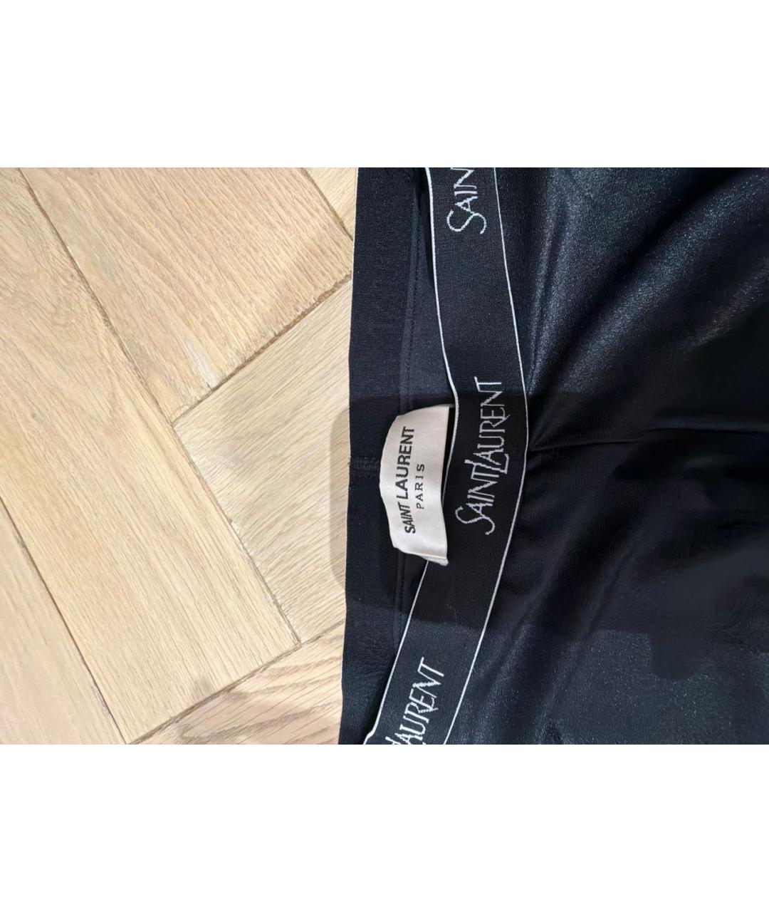 SAINT LAURENT Темно-синие леггинсы и велосипедки, фото 4