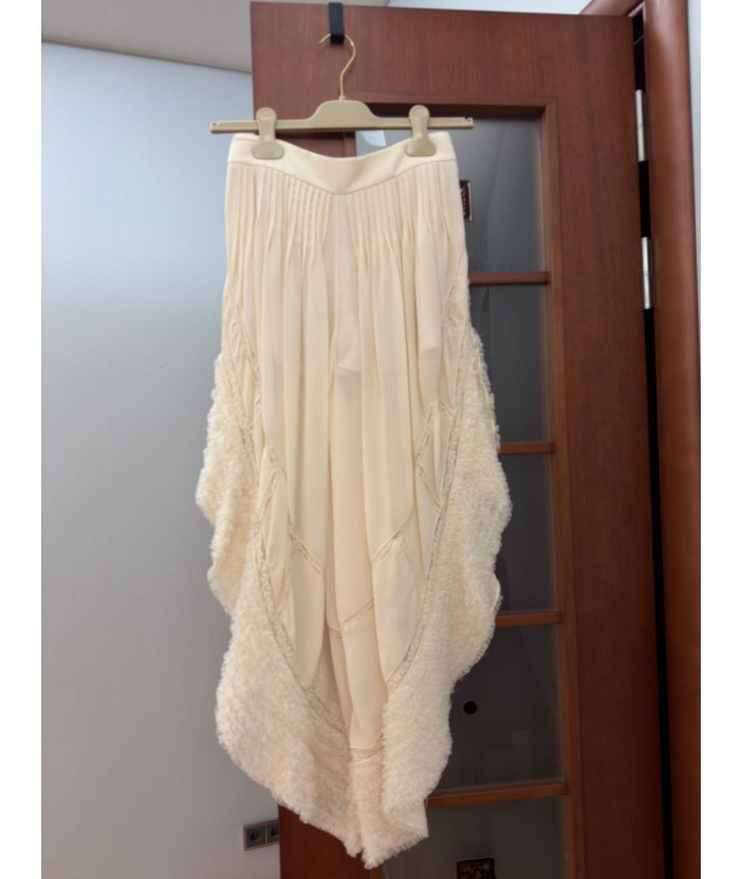 CHLOE Бежевые вискозные брюки широкие, фото 2