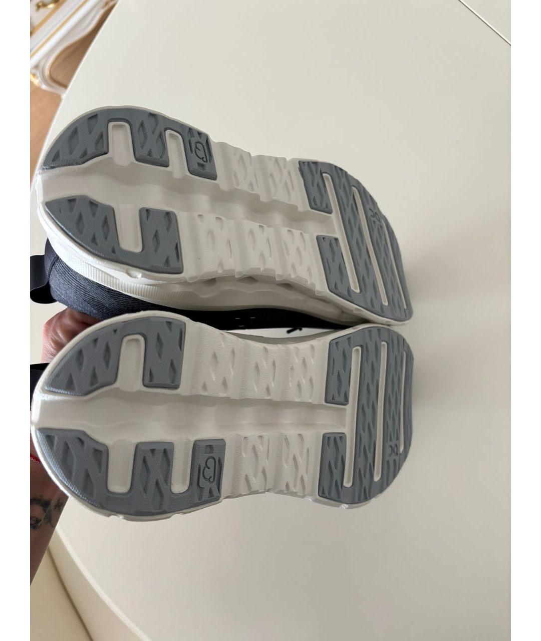 LOEWE Антрацитовые текстильные кроссовки, фото 5