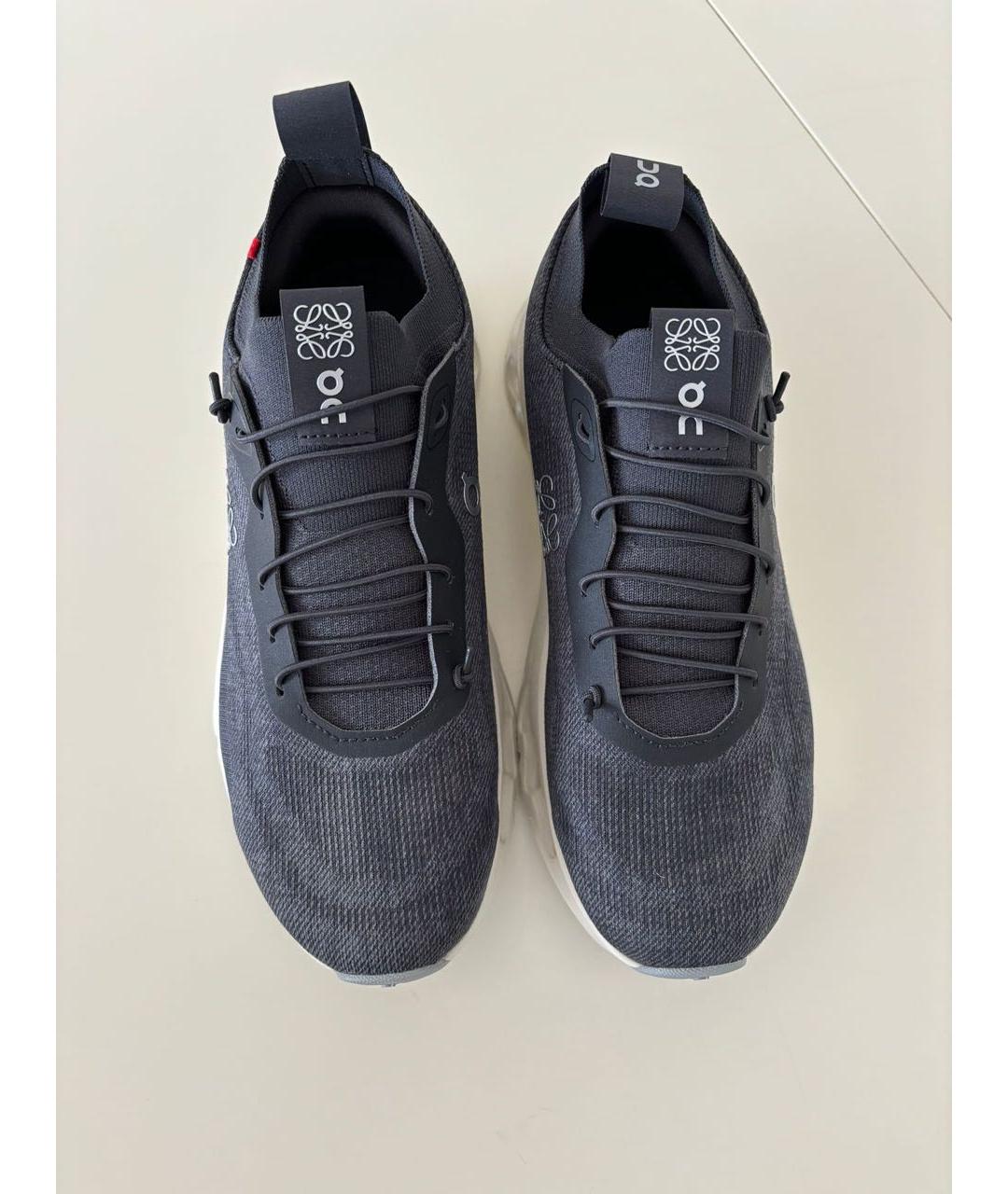 LOEWE Антрацитовые текстильные кроссовки, фото 3