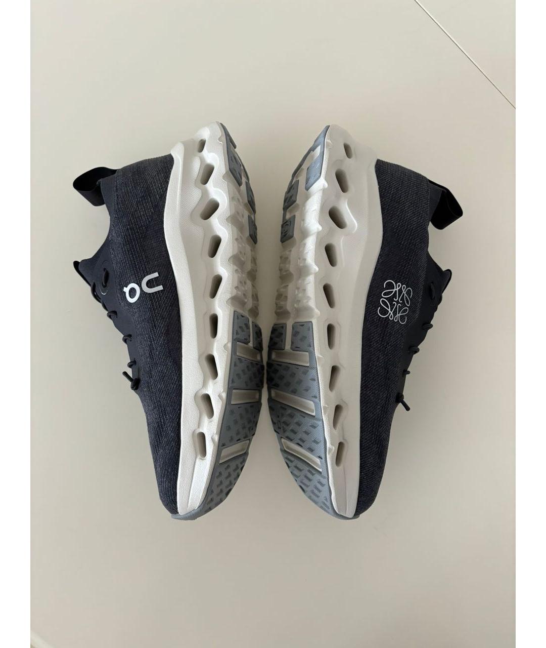 LOEWE Антрацитовые текстильные кроссовки, фото 6