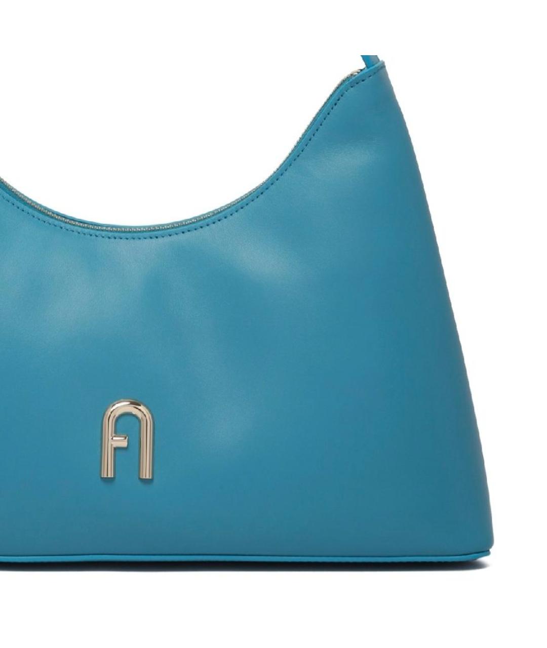 FURLA Бирюзовая кожаная сумка через плечо, фото 3