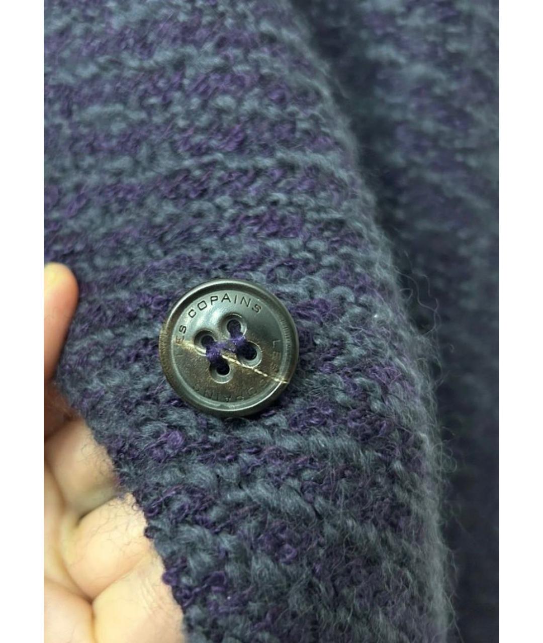 LES COPAINS Фиолетовое шерстяное пальто, фото 7