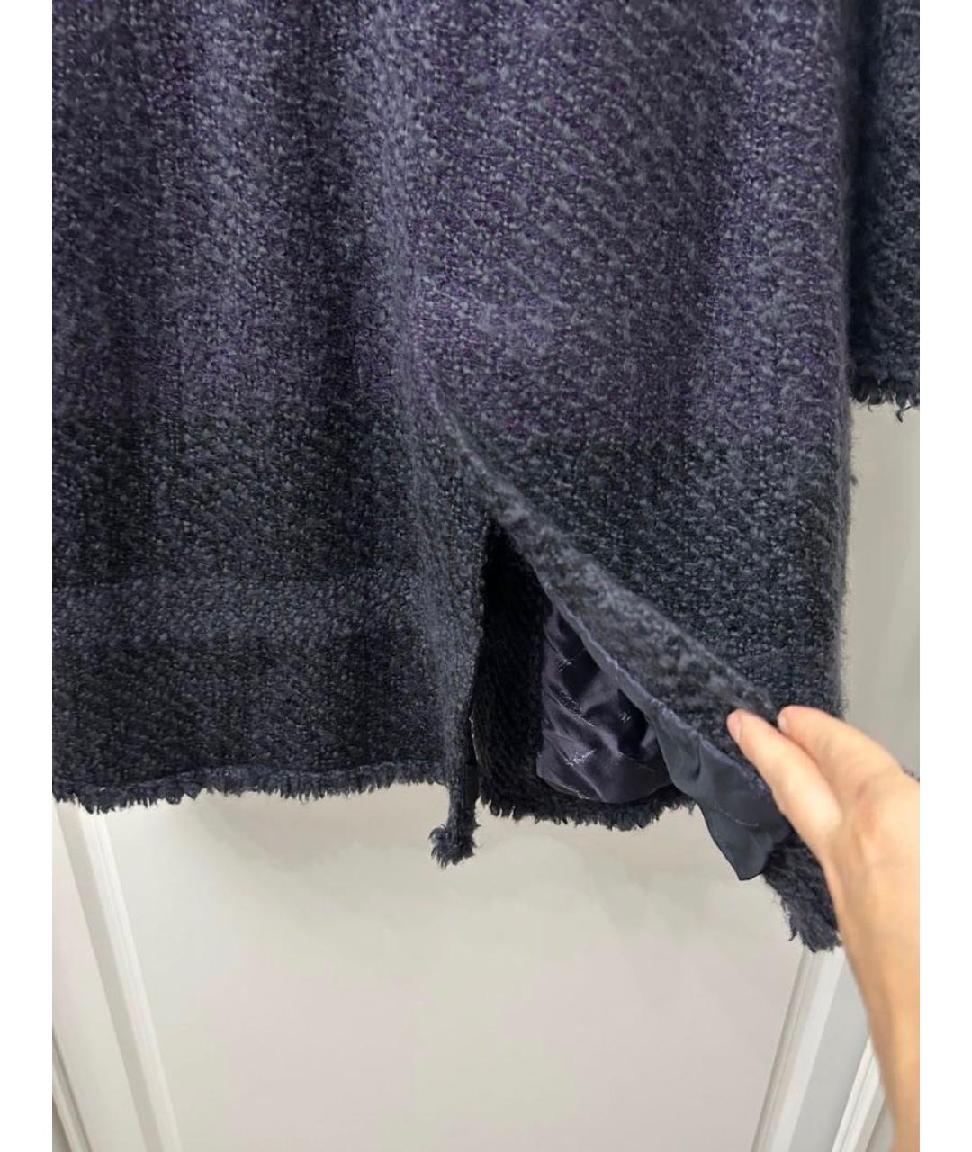 LES COPAINS Фиолетовое шерстяное пальто, фото 8