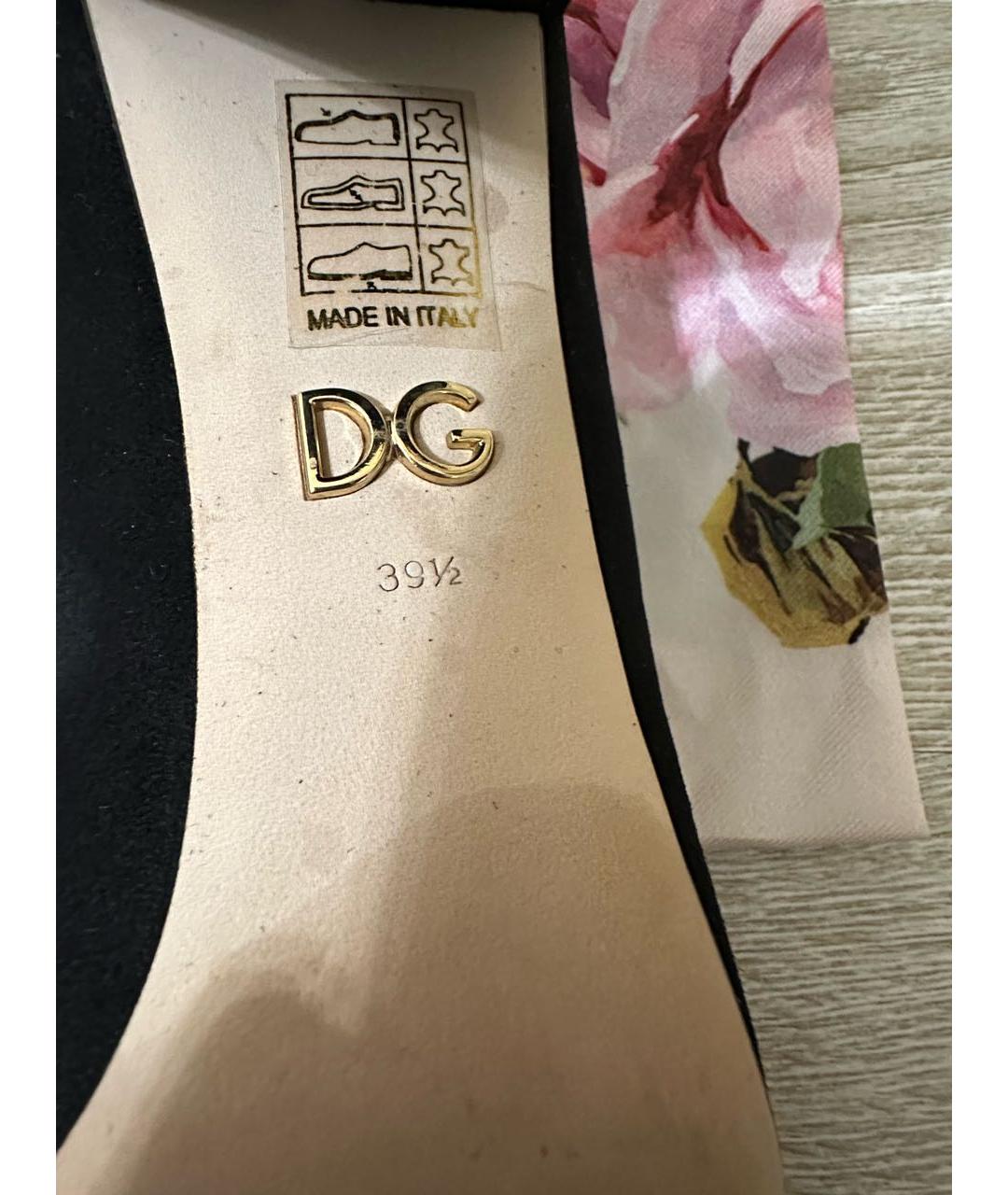 DOLCE&GABBANA Черные замшевые туфли, фото 8