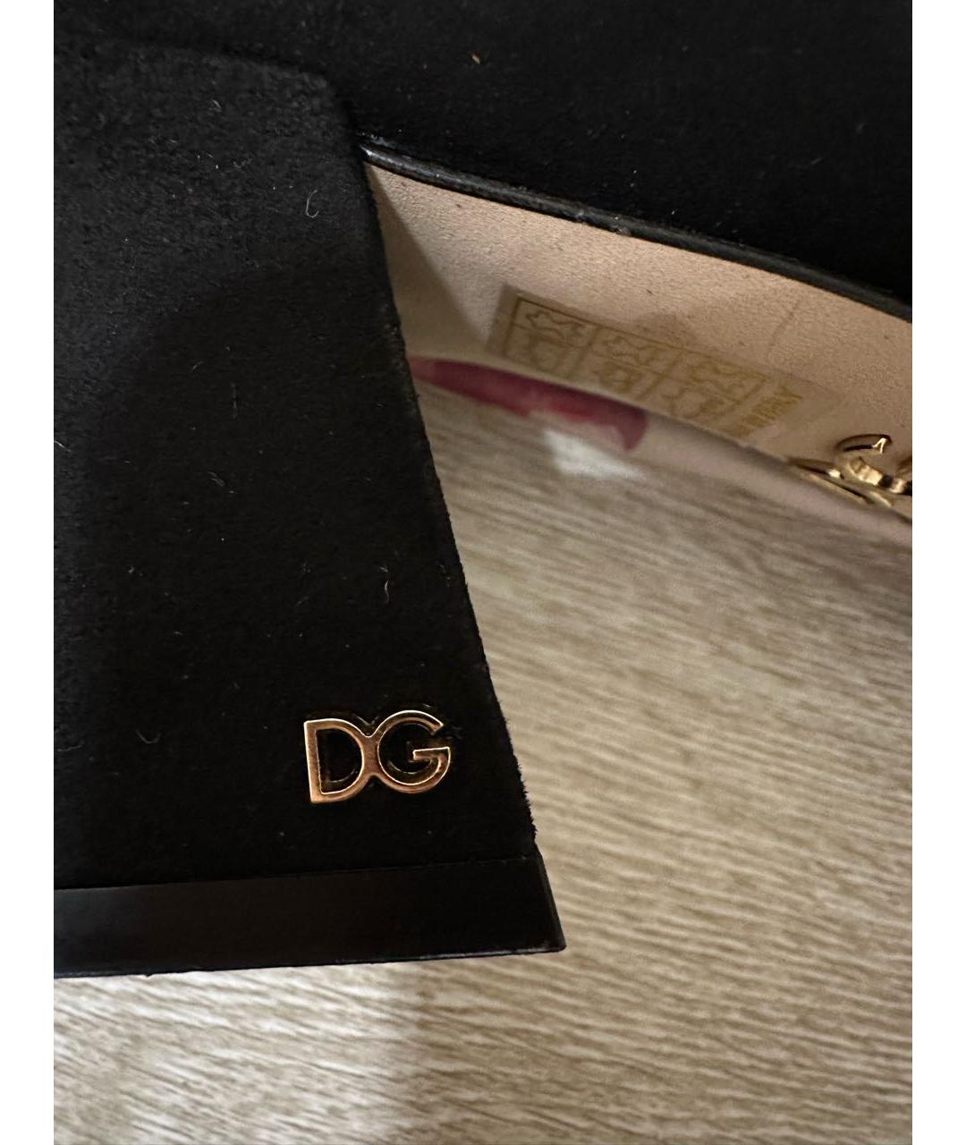 DOLCE&GABBANA Черные замшевые туфли, фото 7