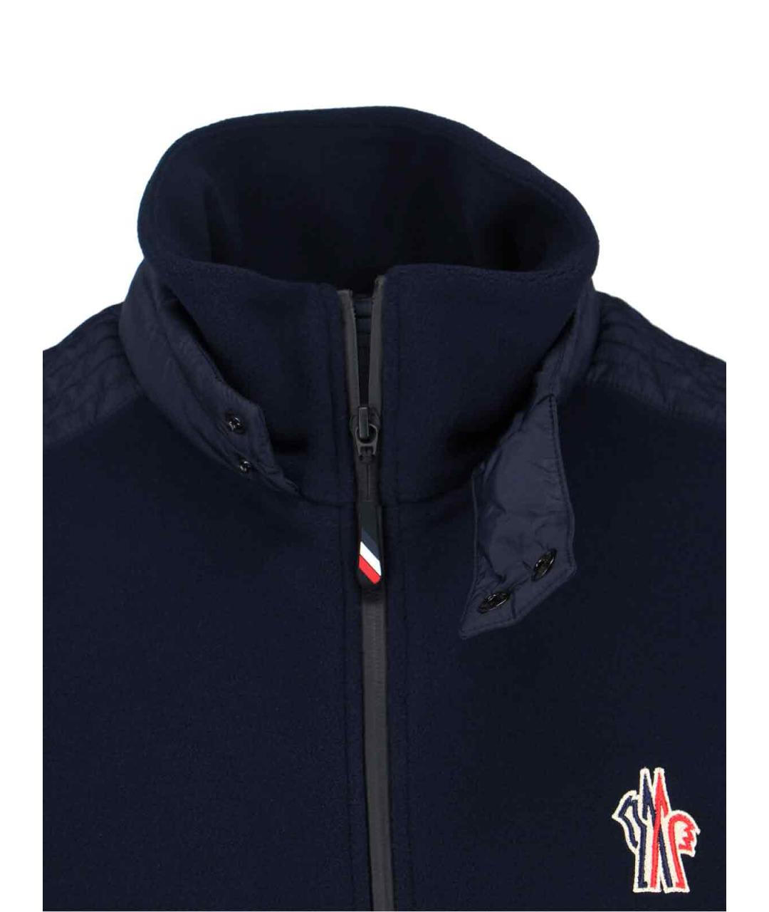 MONCLER GRENOBLE Синий полиэстеровый кардиган, фото 4