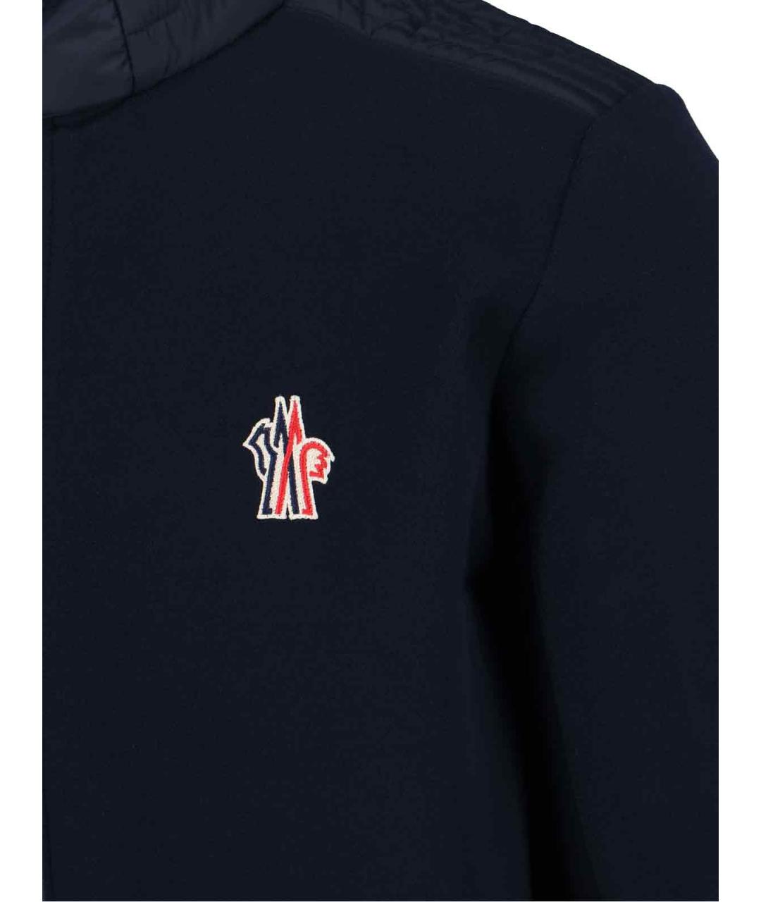 MONCLER GRENOBLE Синий полиэстеровый кардиган, фото 3