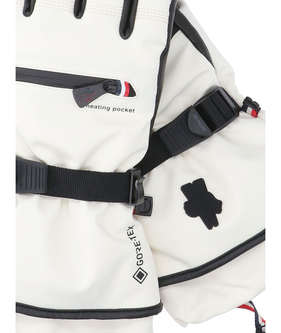 MONCLER GRENOBLE Белые перчатки, фото 3